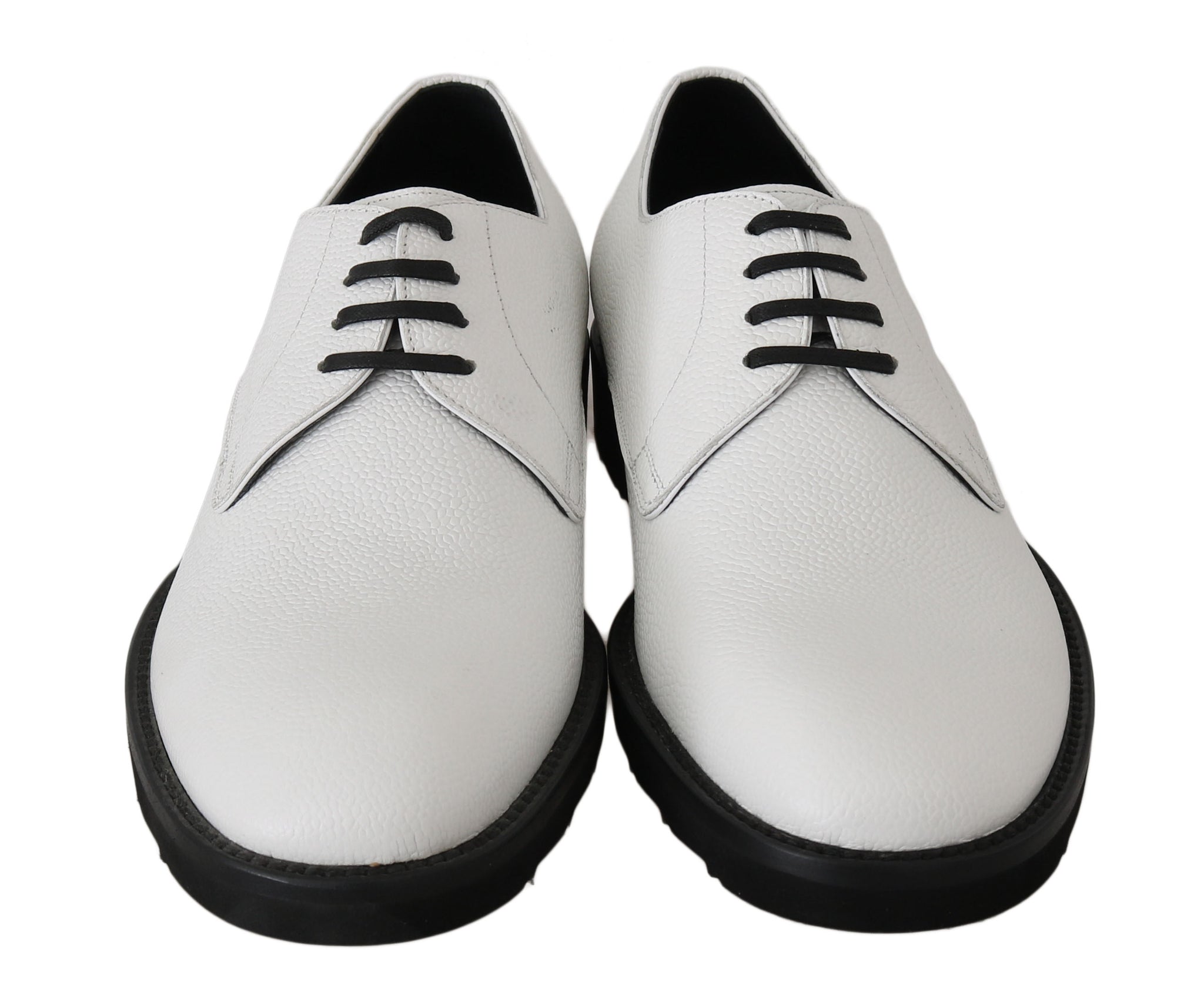 White Leather Derby Dress Formal Shoes