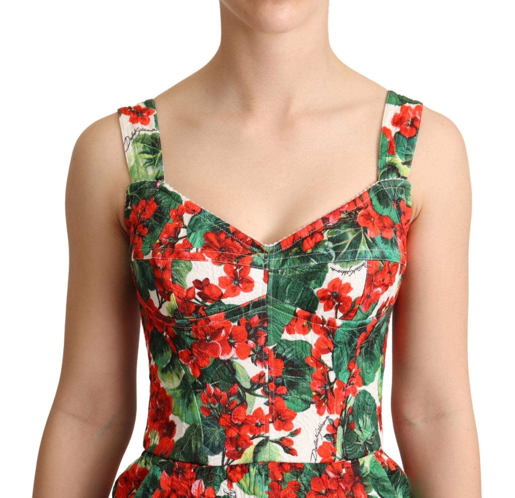 Red Geranium Print Shorts Jumpsuit Dress