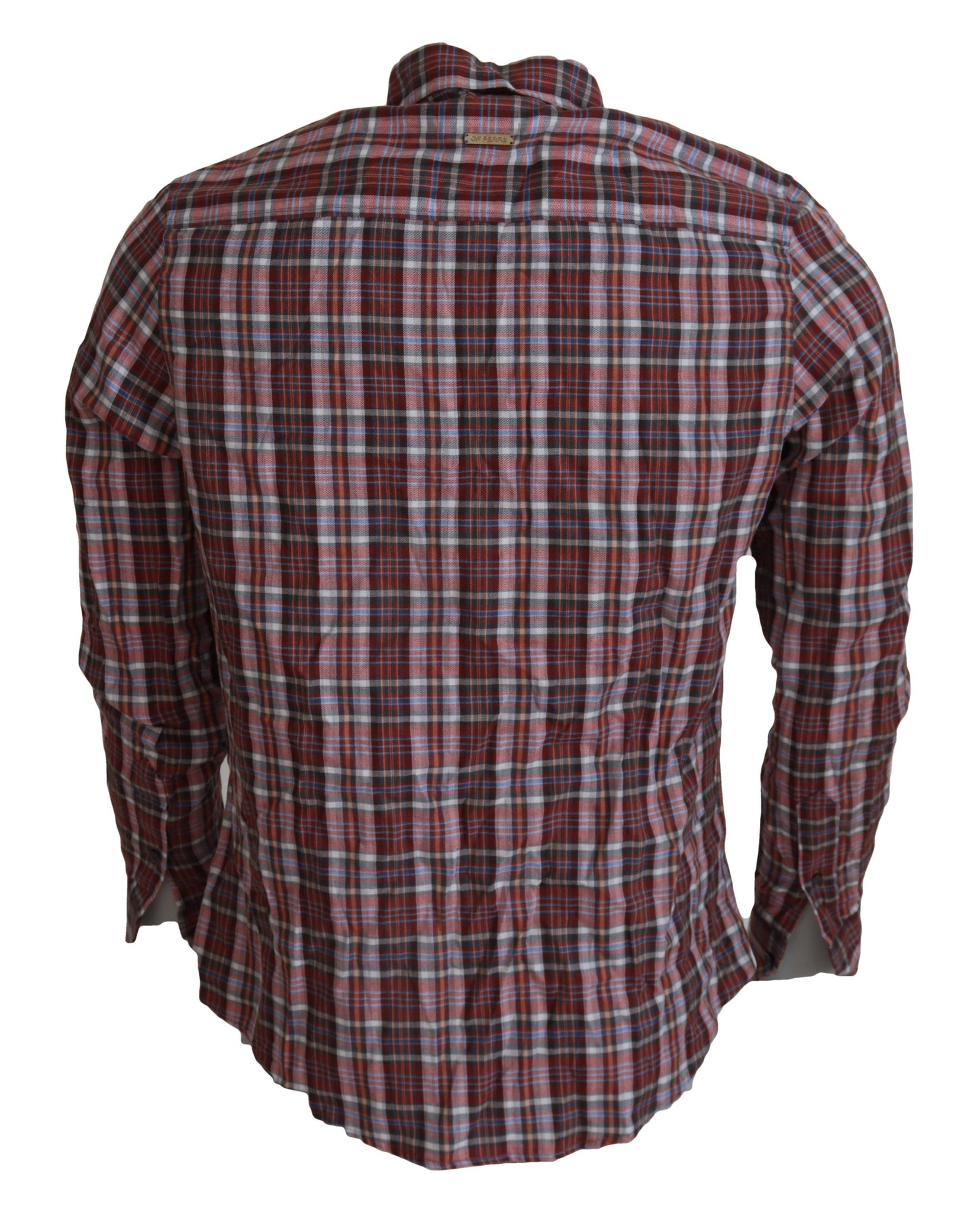 Multicolor Checkered Cotton Long Sleeves Casual Shirt