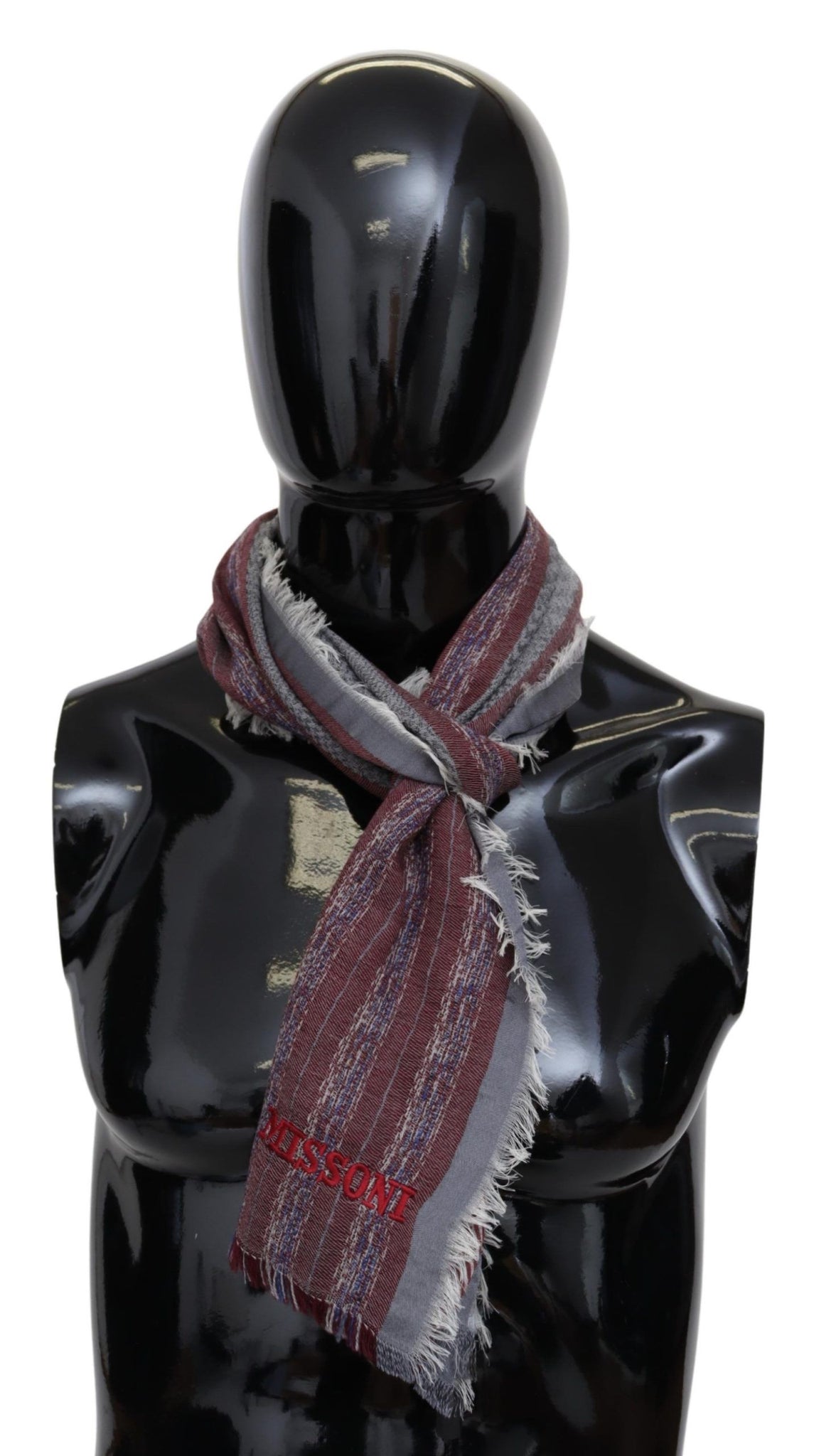 Multicolor Wool Blend Patterned Unisex Neck Wrap Scarf