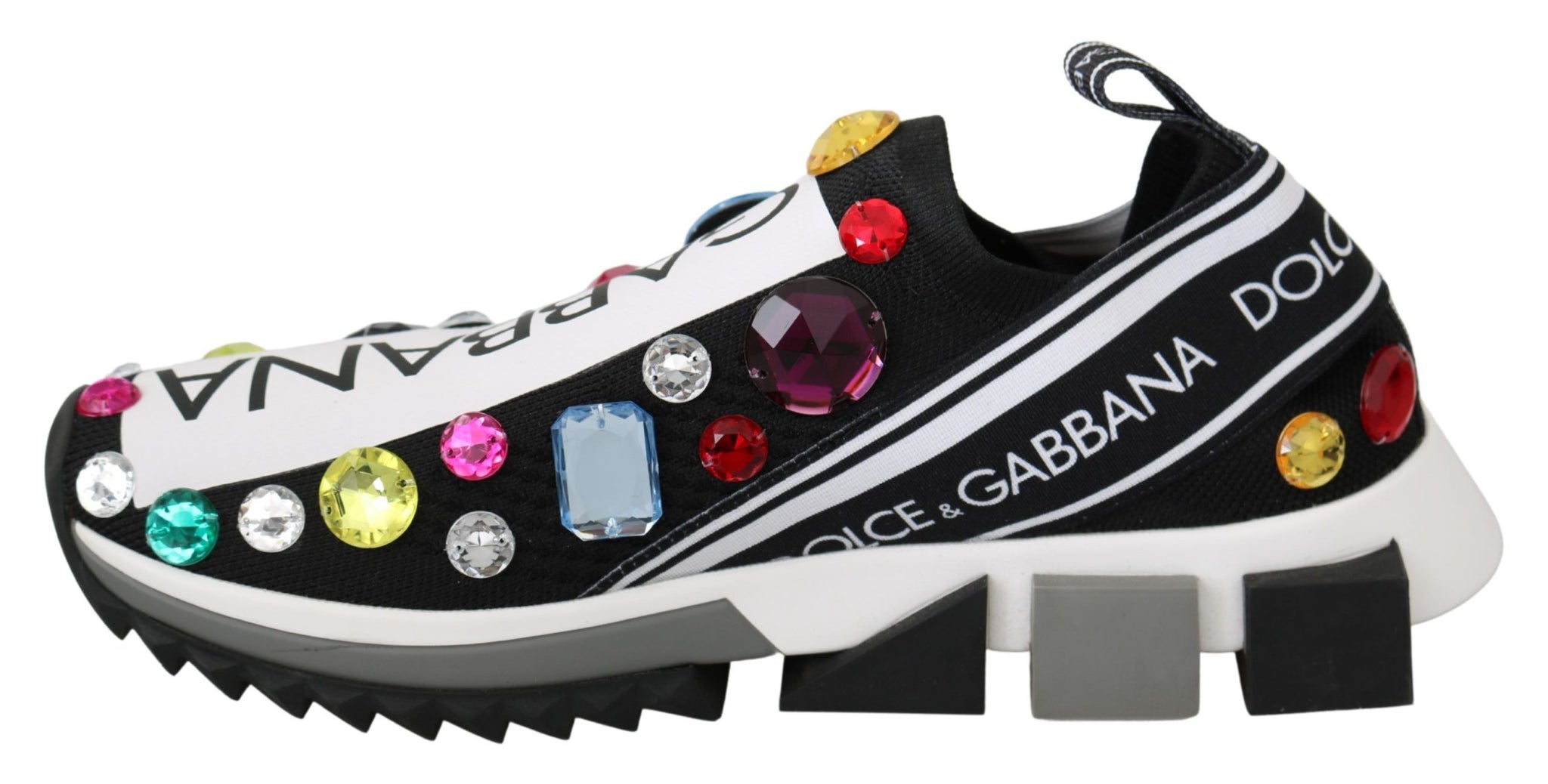 Black Multicolor Crystal Sneakers Shoes