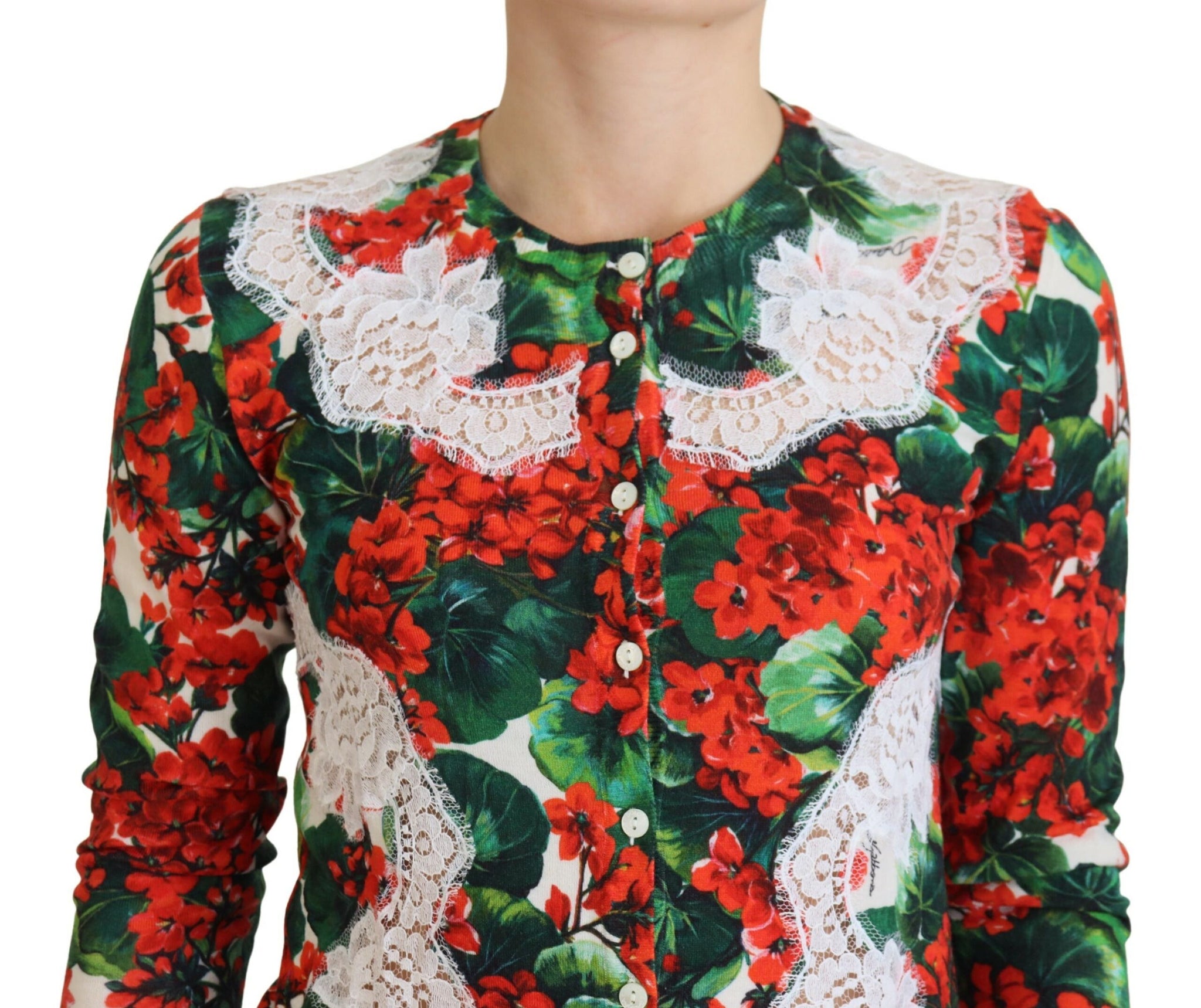 Dolce & Gabbana Multicolor Wool Floral Cardigan Sweater