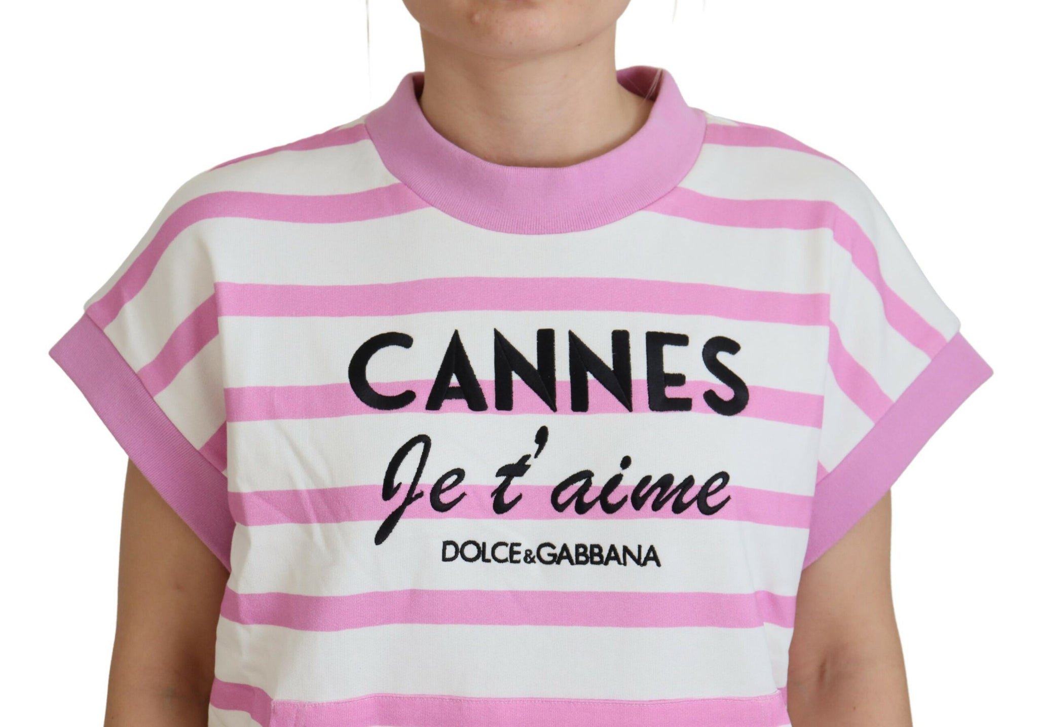 Dolce & Gabbana White Pink CANNES Exclusive T-shirt