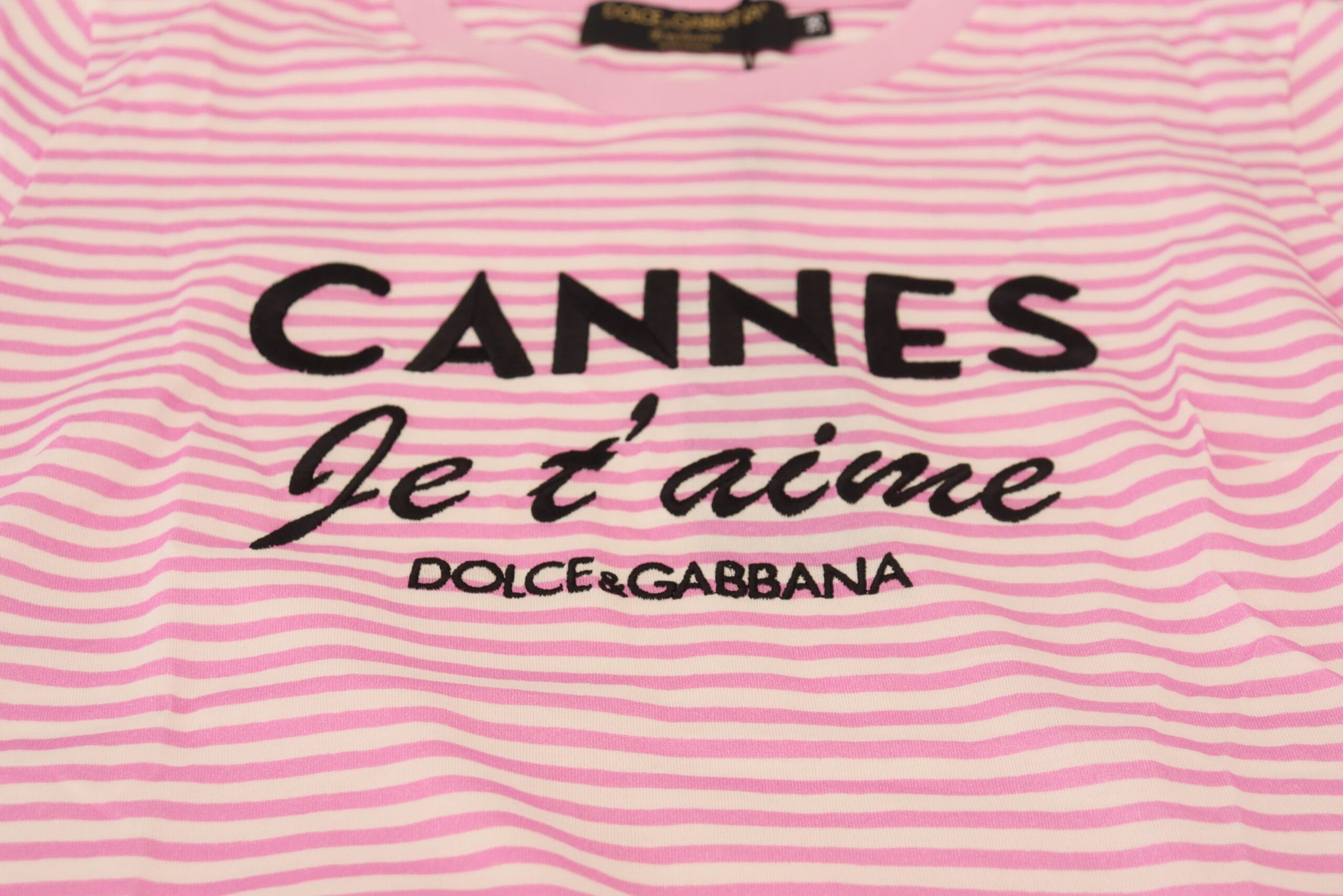 Dolce & Gabbana White Pink CANNES Exclusive T-shirt