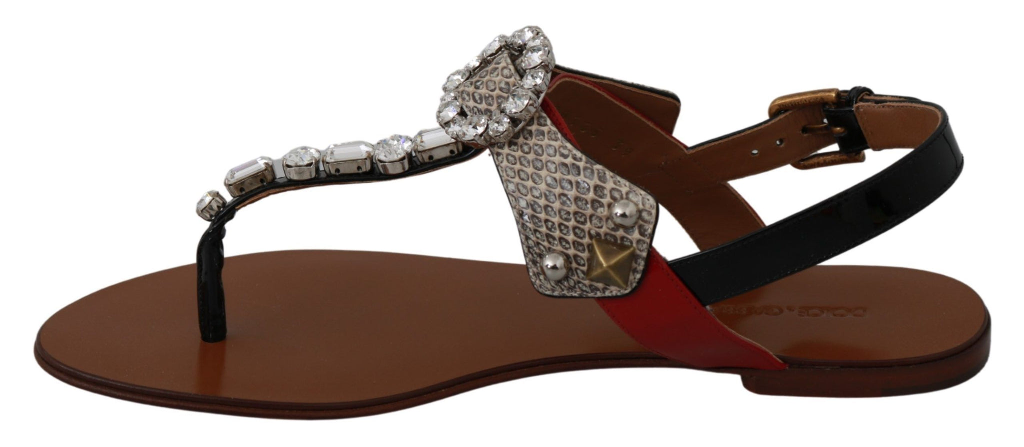 Leather Ayers Crystal Sandals Flip Flops Shoes