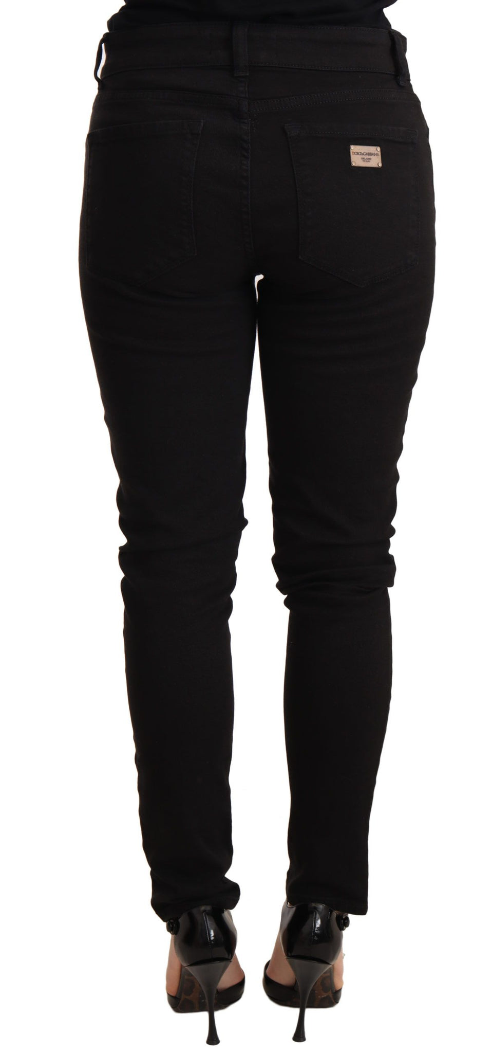 Black Slim Fit Cotton Stretch Denim Jeans