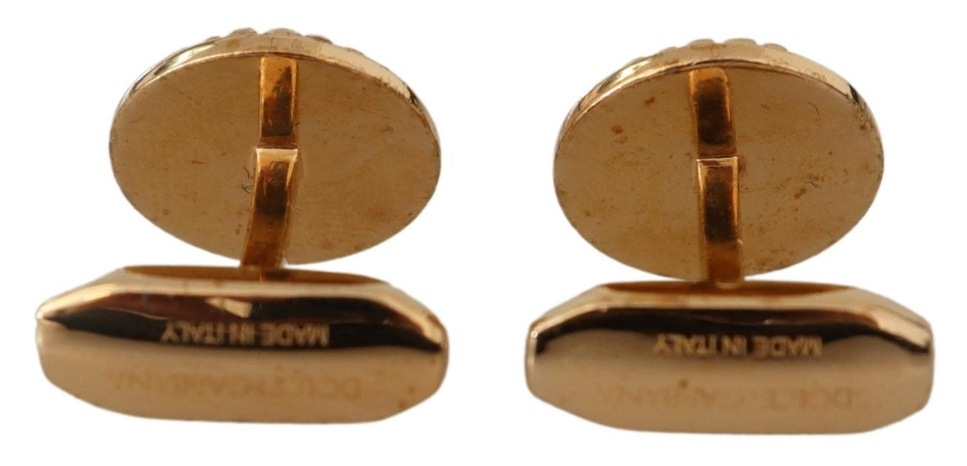 Gold Plated Brass Round Pin Men Cufflinks