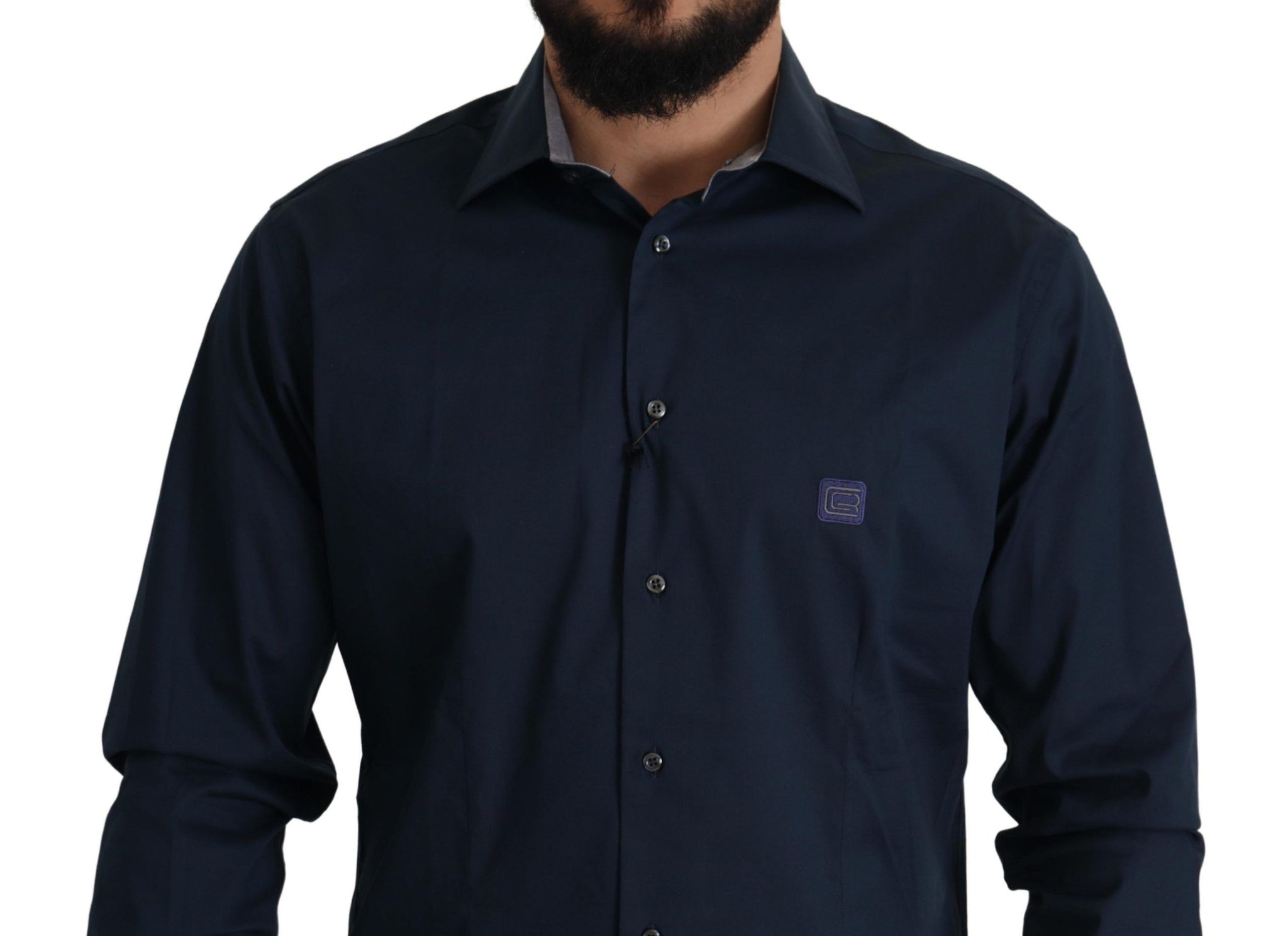 Navy Blue Cotton Dress Formal Shirt