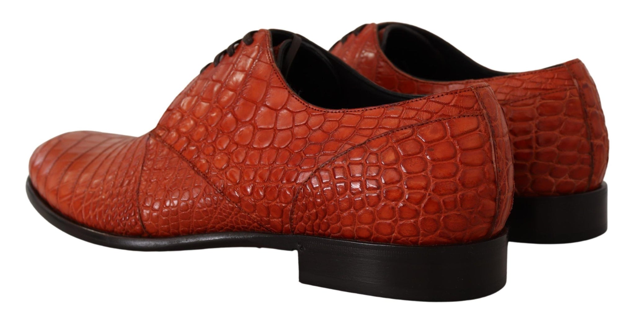 Orange Exotic Leather Dress Derby Shoes