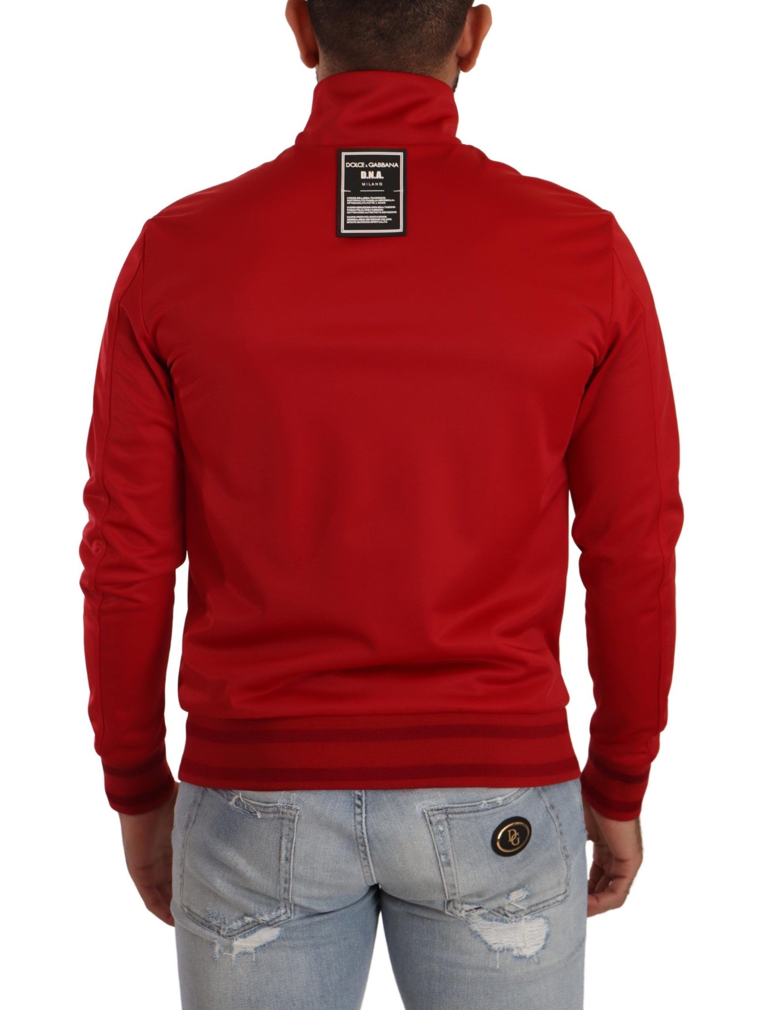 Red Full Zip Long Sleeve D.N.A Sport Gym Sweater