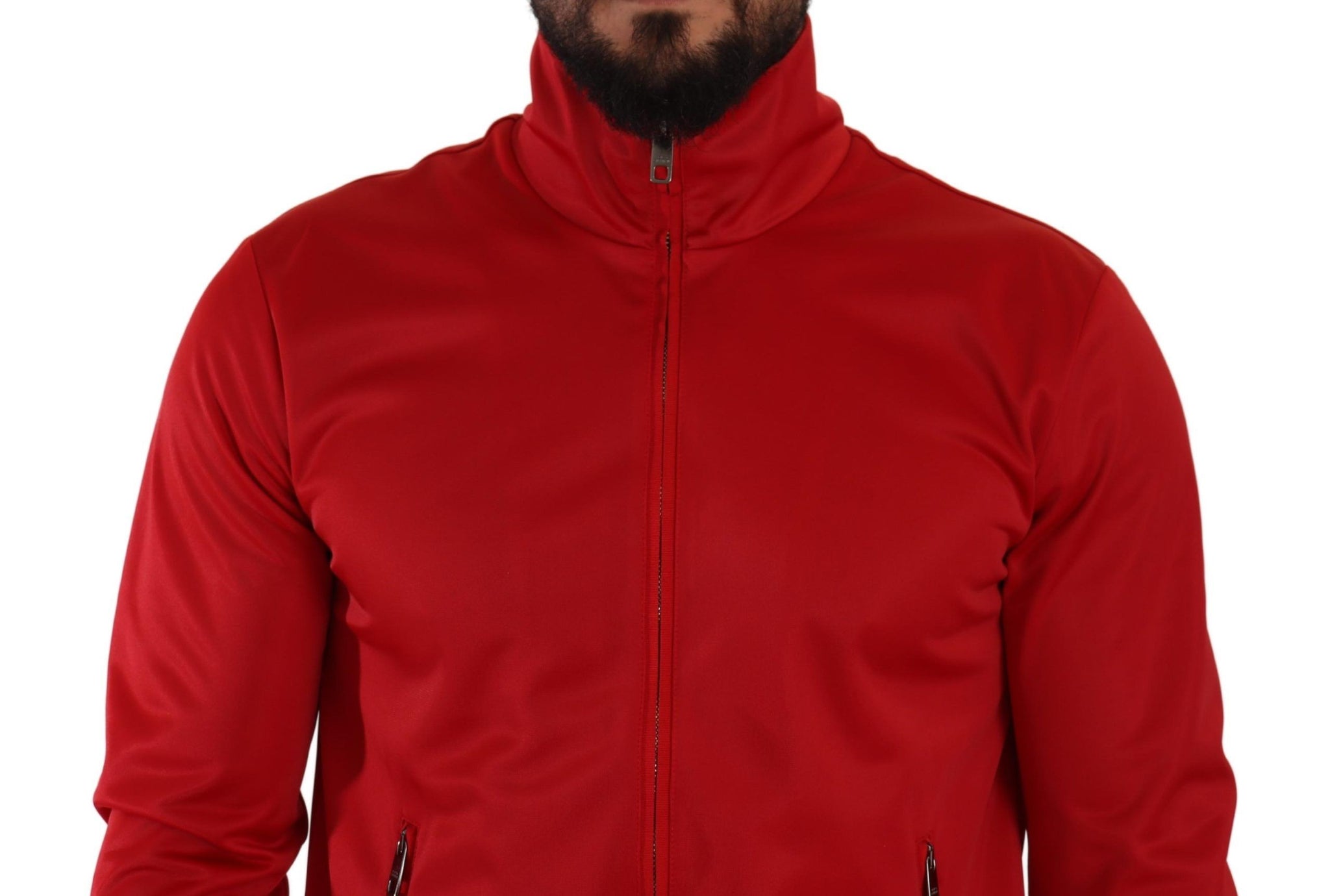 Red Full Zip Long Sleeve D.N.A Sport Gym Sweater