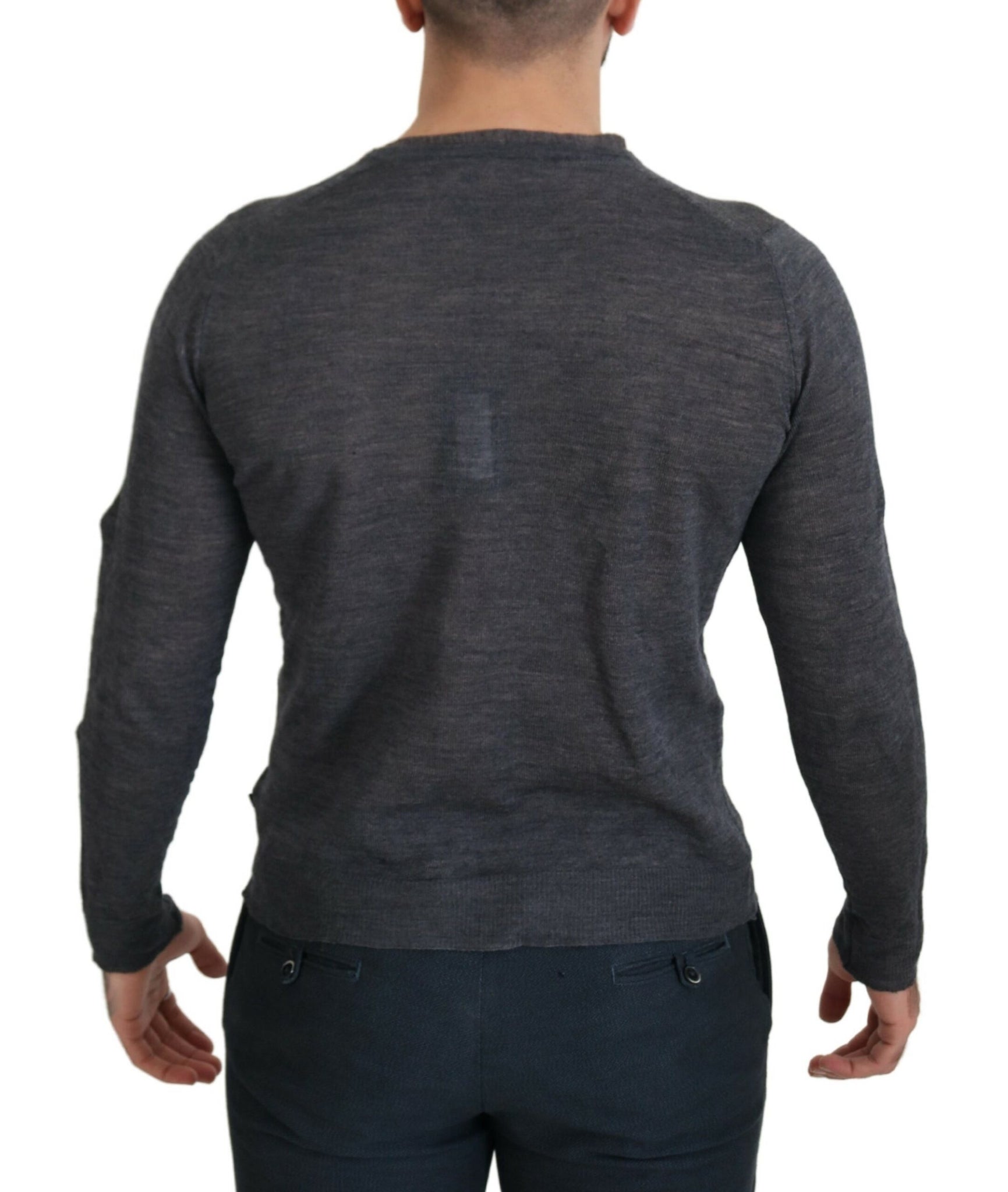 Gray Crewneck Pullover Sweater