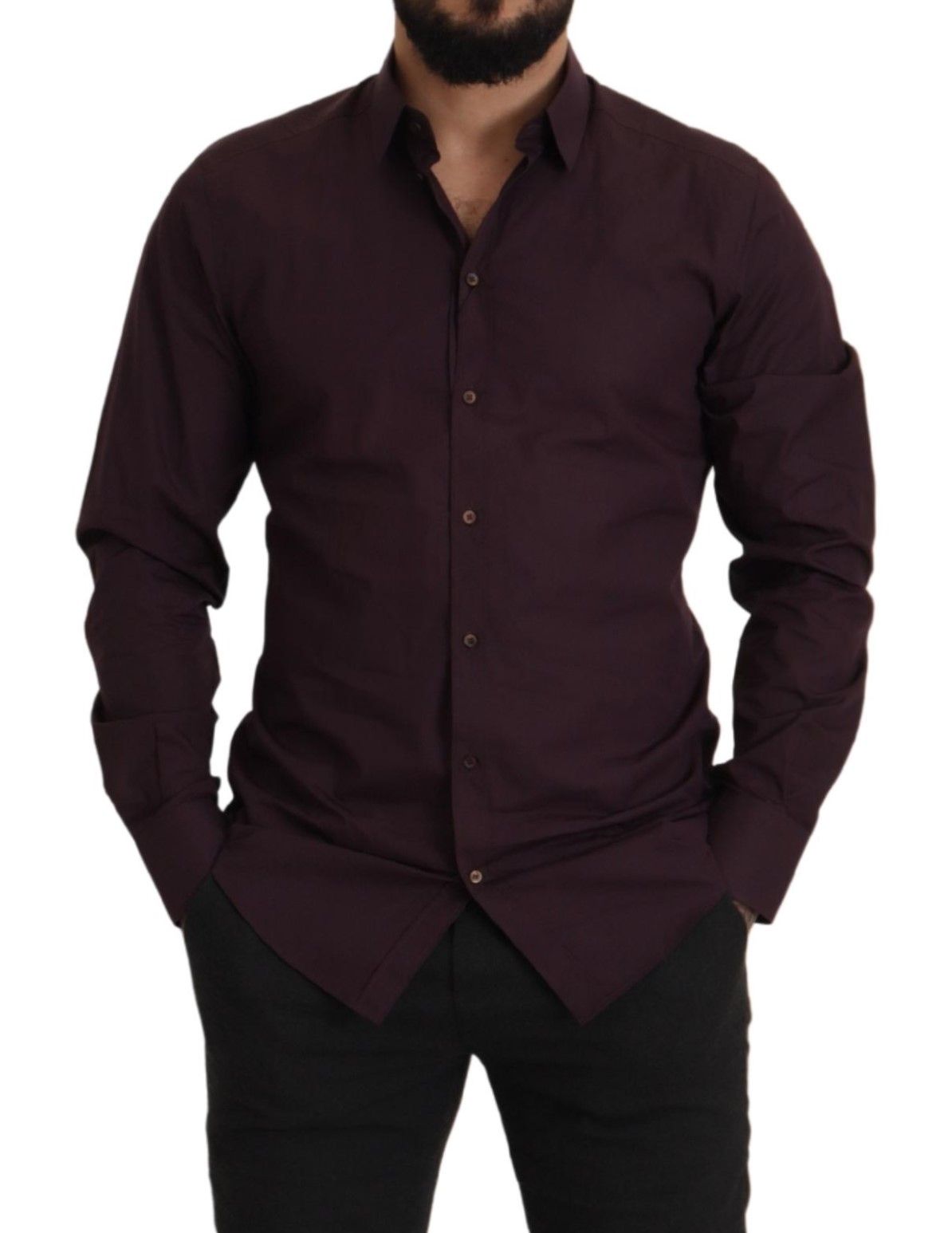 Purple Cotton GOLD Slim Fit Dress Shirt