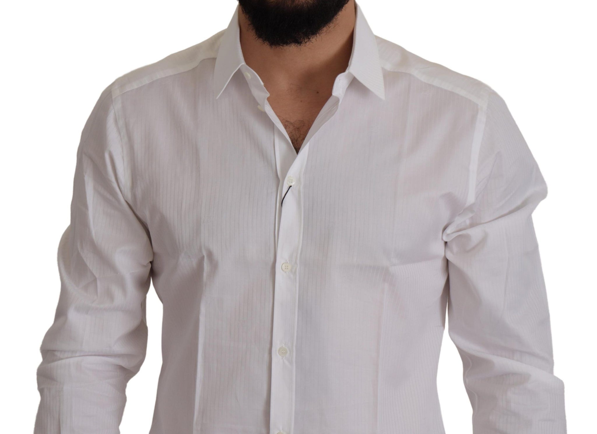 White Slim Fit Cotton Formal Dress Shirt