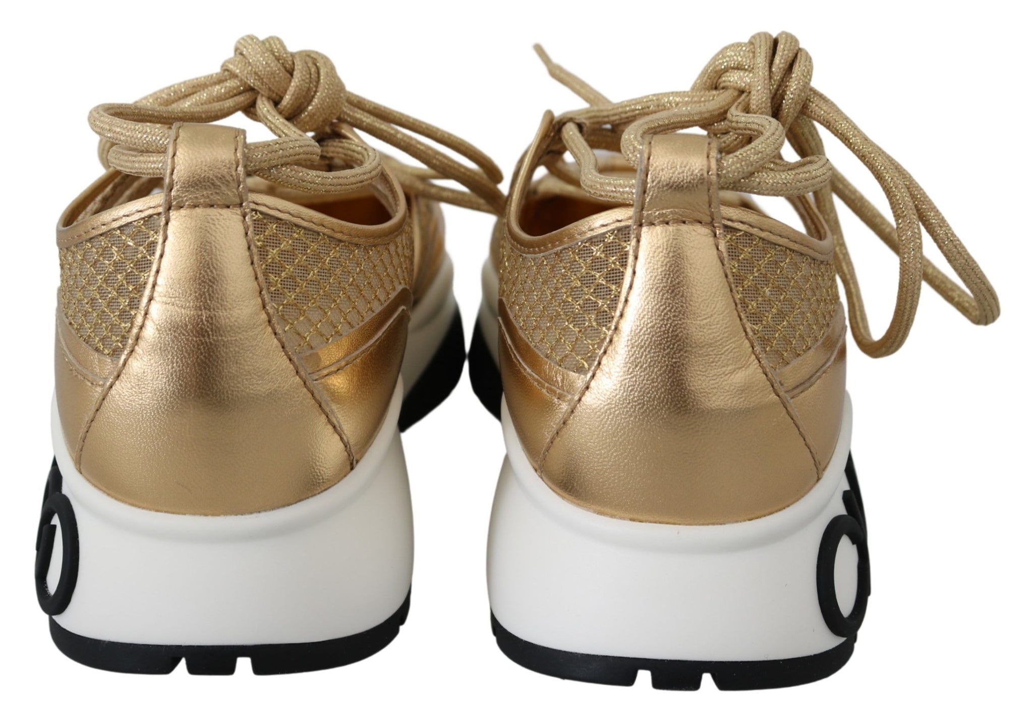 Michigan Gold Mesh Leather Sneakers