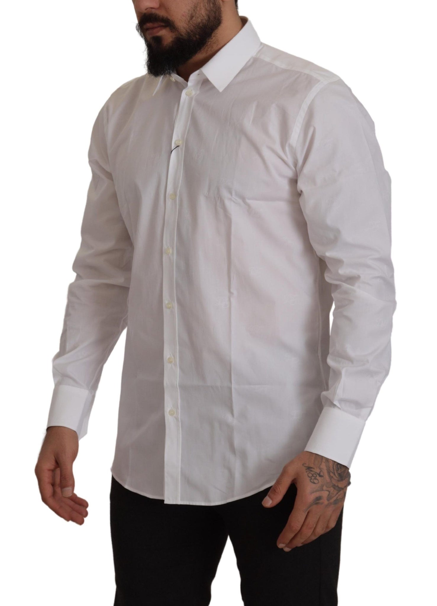 White Cotton Dress Formal MARTINI Shirt