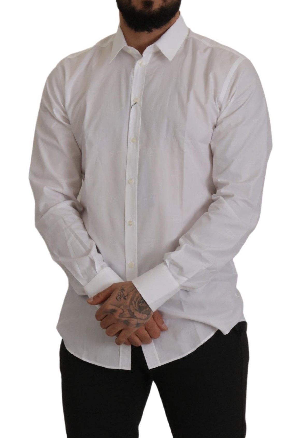 White Cotton Dress Formal MARTINI Shirt