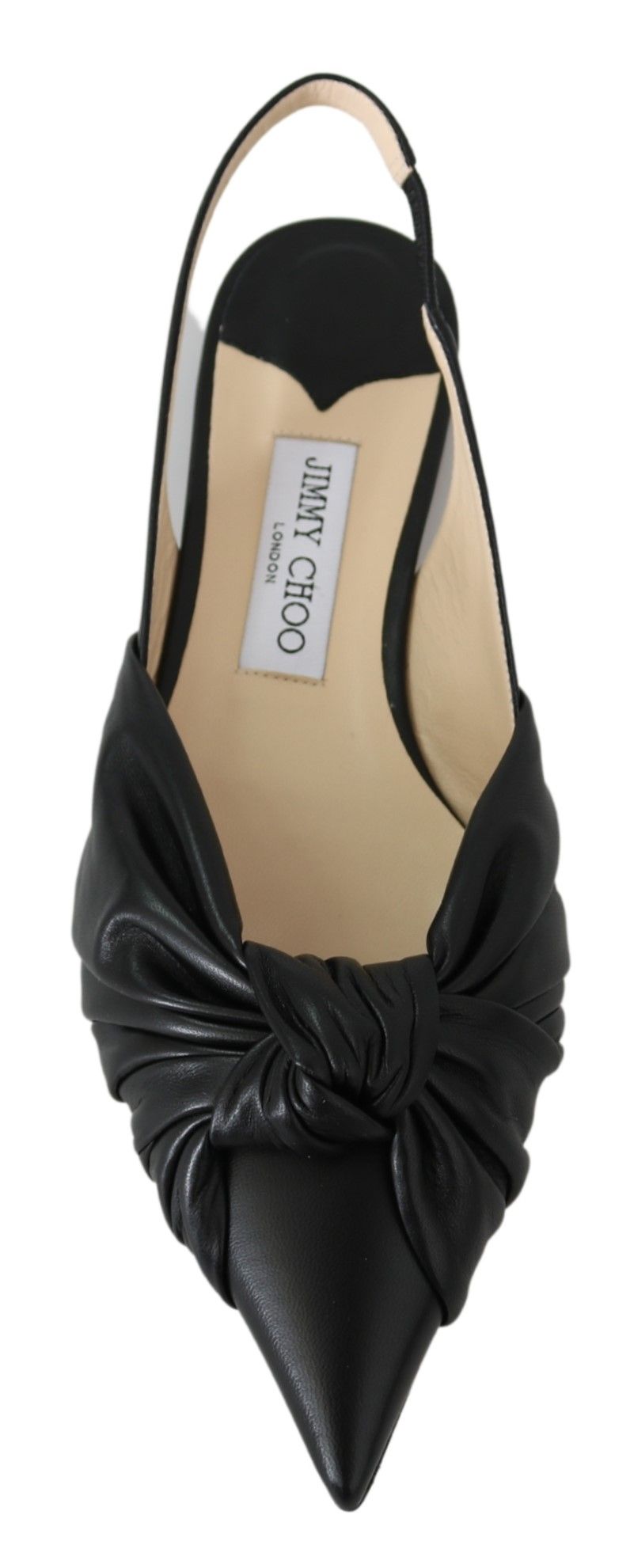 Annabell Black Leather Flat Shoes