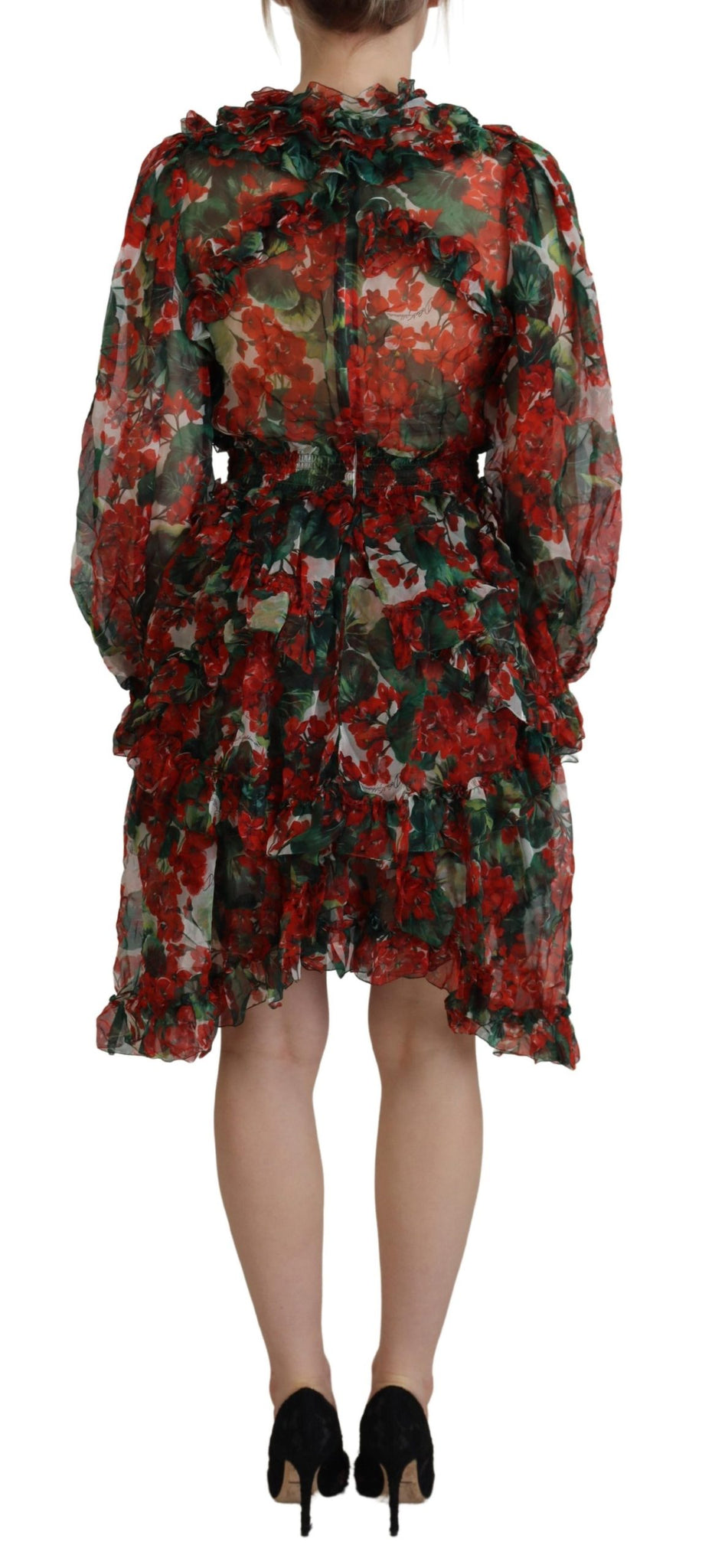 Multicolor Geranium A-line Knee Length Dress