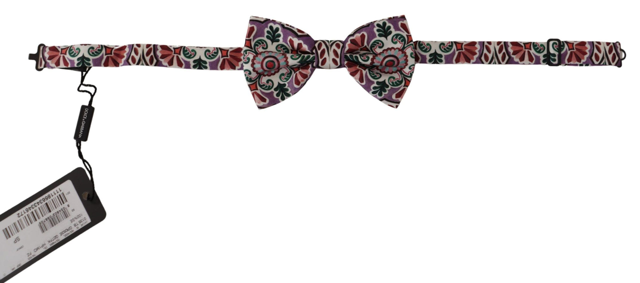 Multicolor Pattern 100% Silk Neck Papillon Bow Tie