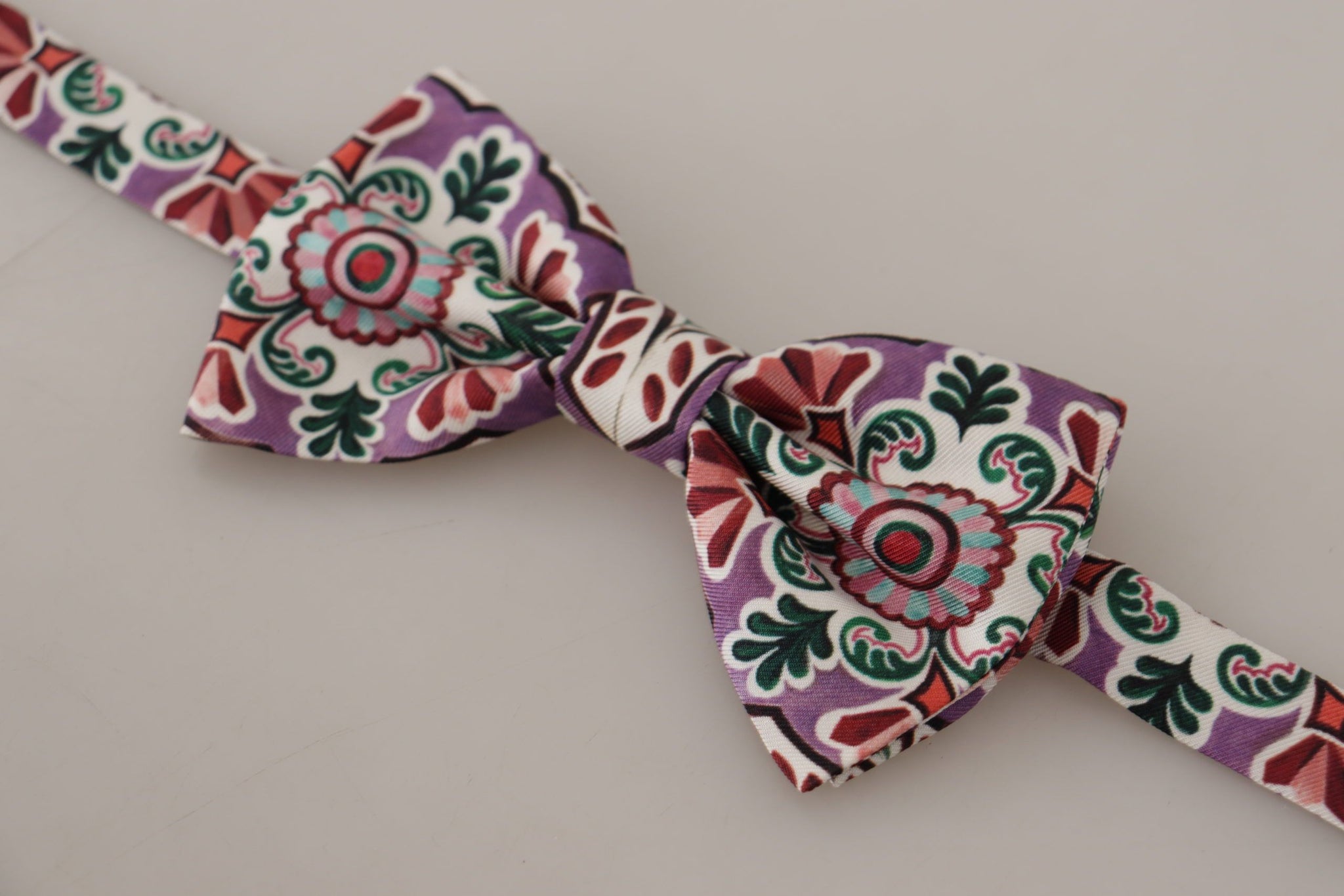 Multicolor Pattern 100% Silk Neck Papillon Bow Tie