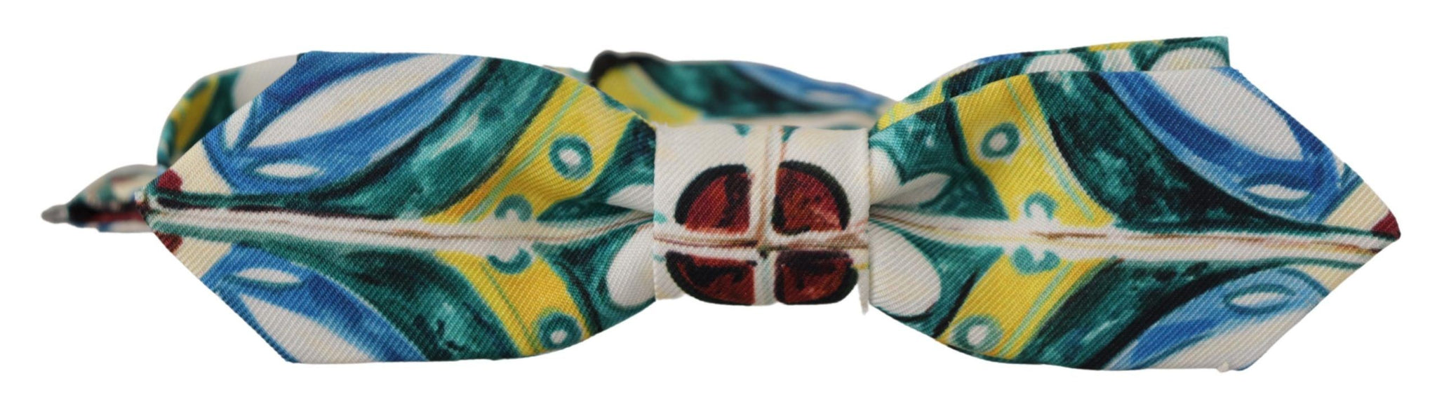 Multicolor Majolica Print Adjustable Papillon Bow Tie