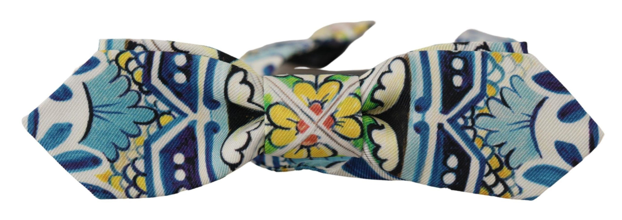 Multicolor Majolica Print Adjustable Papillon Bow Tie