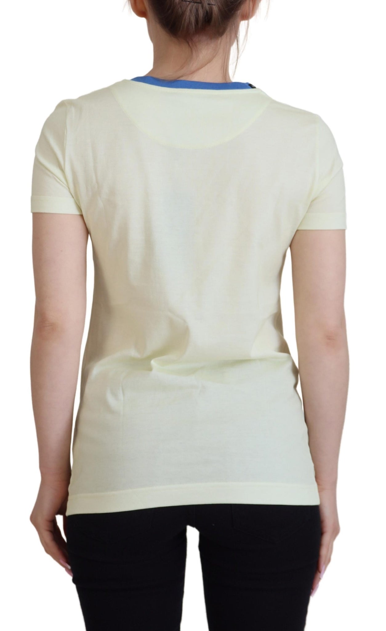 Yellow Havanity Round Neck Tee Cotton T-shirt