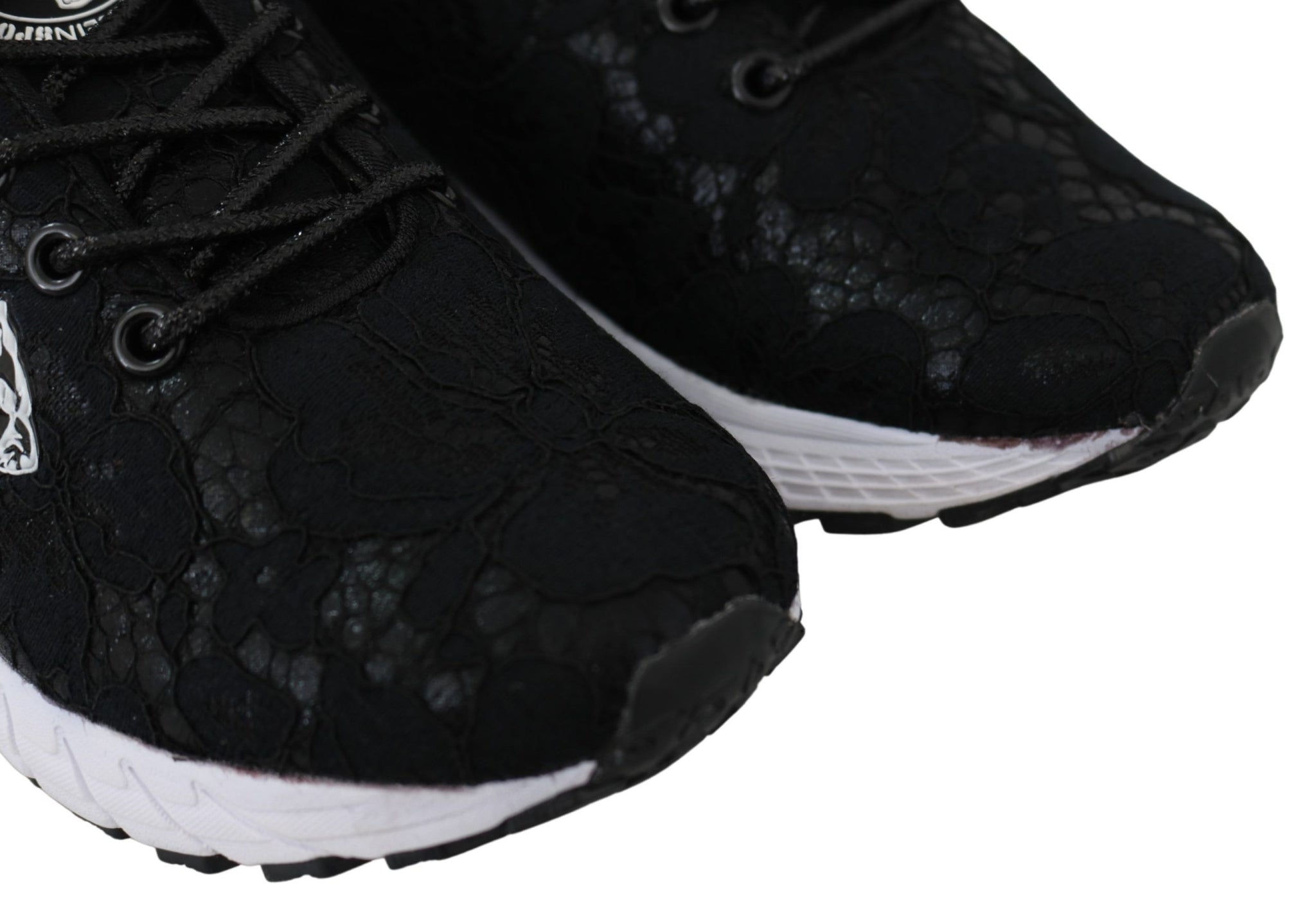 Black Polyester Runner Umi Sneakers Shoes