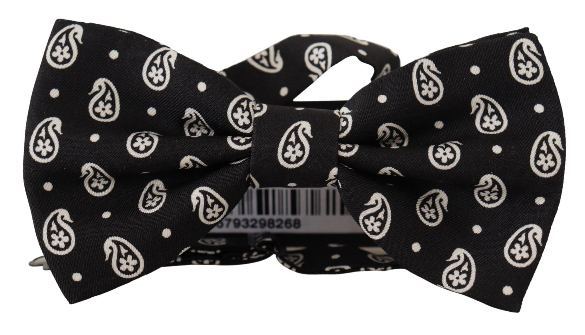 Black Fantasy Pattern Adjustable Neck Papillon Bow Tie