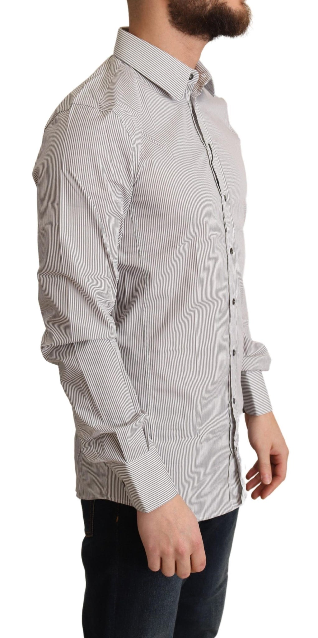 Gray Cotton Slim Fit Mens SICILY Shirt