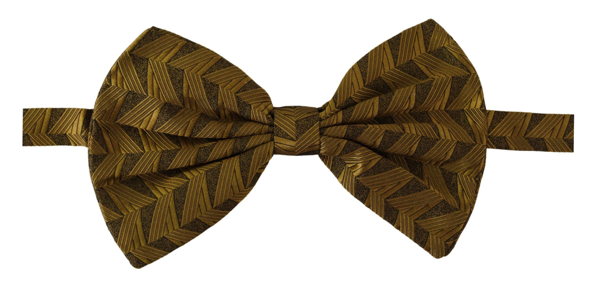 Gold Fantasy Print Adjustable Neck Papillon Bow Tie