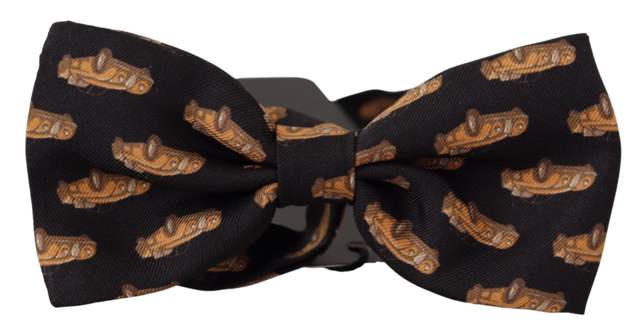 Black Orange Car print Adjustable Neck Papillon Bow Tie