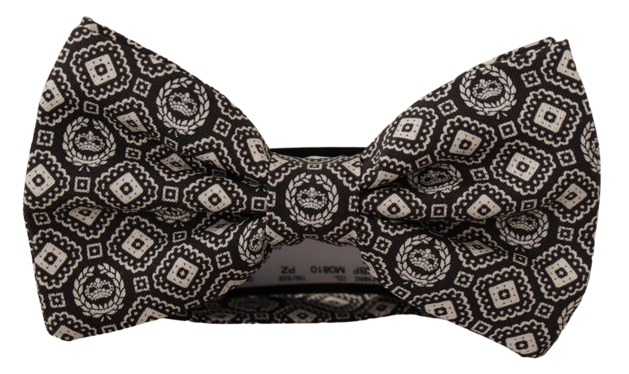 Black Fantasy Pattern Adjustable Neck Papillon Bow Tie