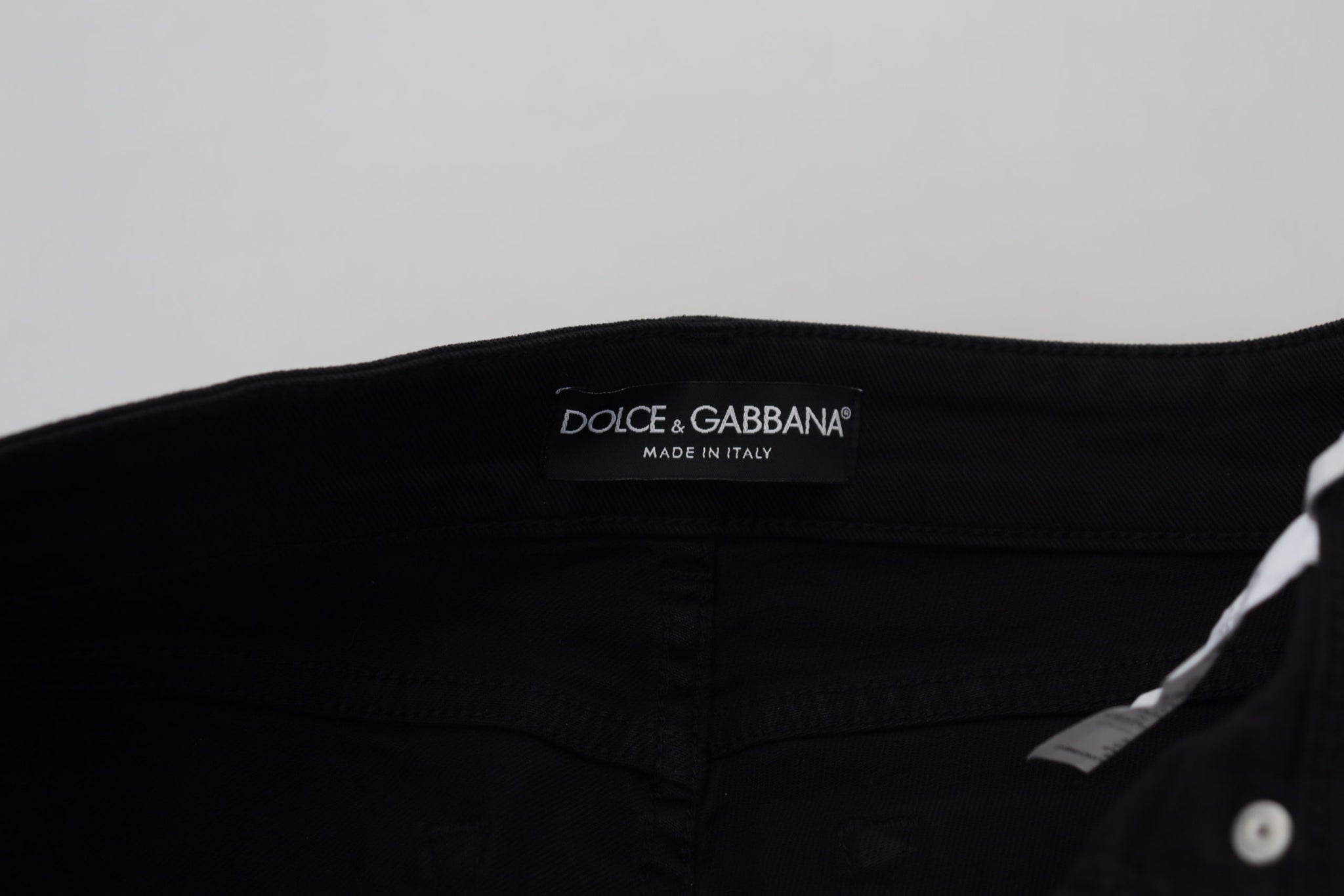 Black Cotton Skinny Mid Waist Denim Jeans