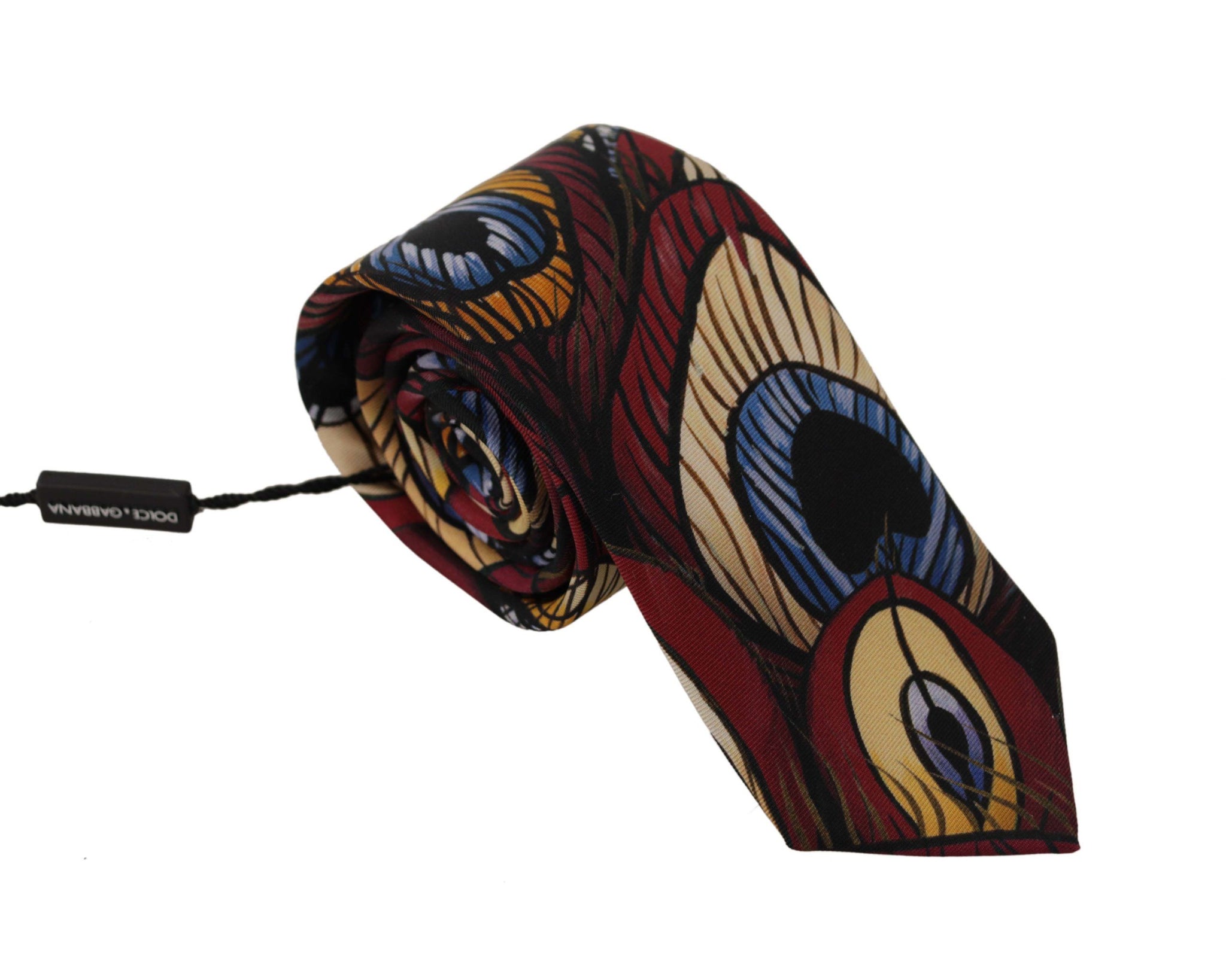 Marron Peacock Feather Adjustable Necktie Accessory Tie