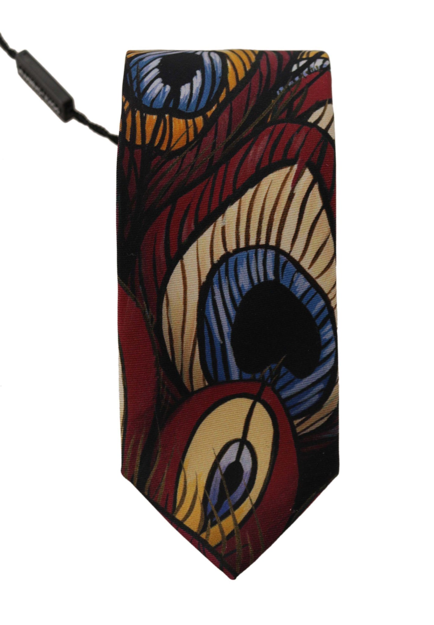 Marron Peacock Feather Adjustable Necktie Accessory Tie