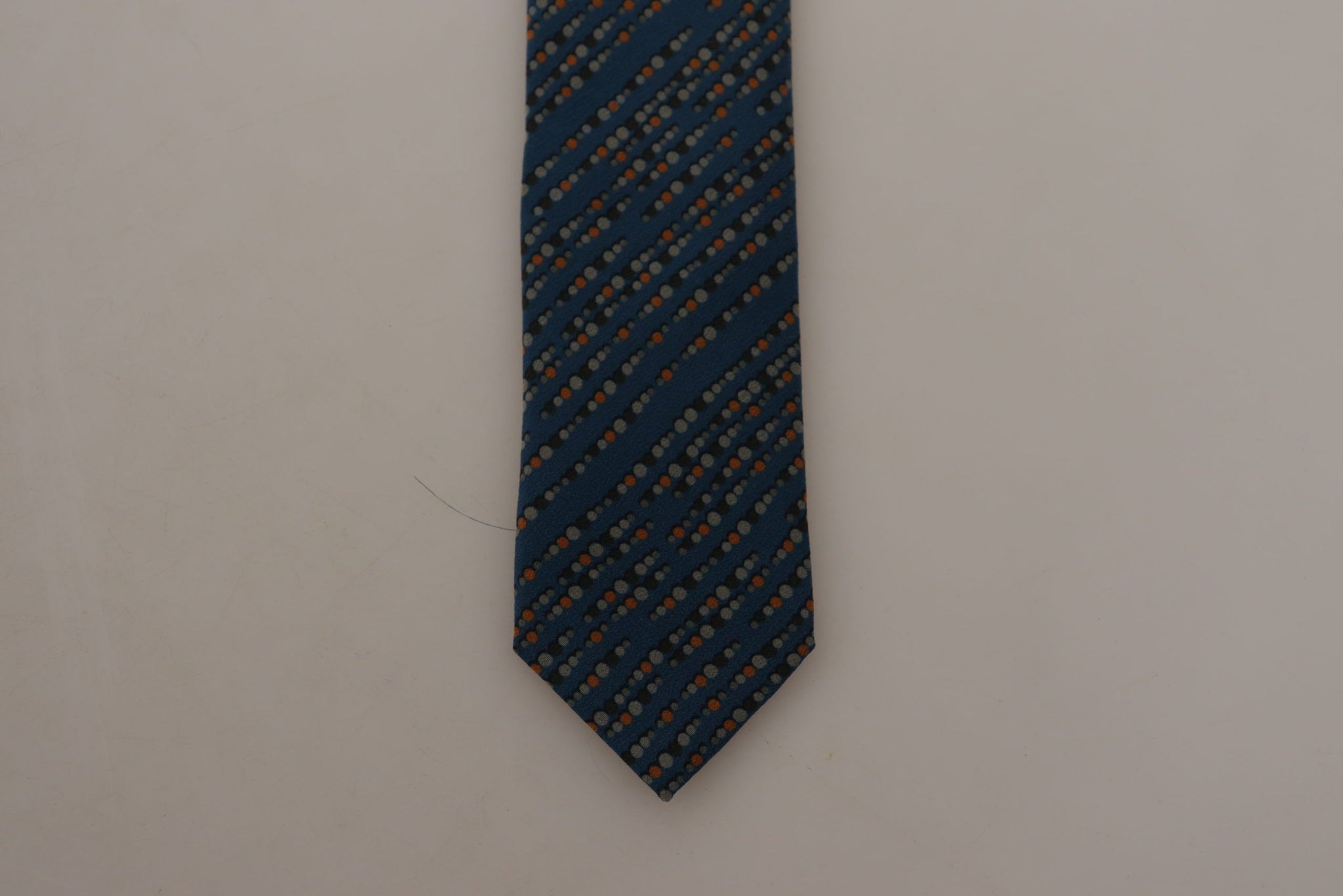 Blue Circle Fantasy Print Silk Adjustable Accessory Tie