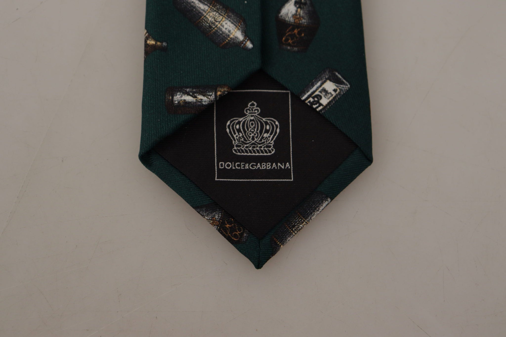 Black Bottle Fantasy Print Silk Adjustable Accessory Tie