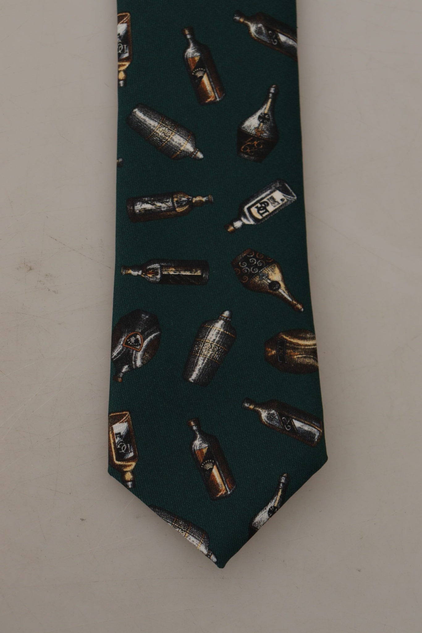 Black Bottle Fantasy Print Silk Adjustable Accessory Tie