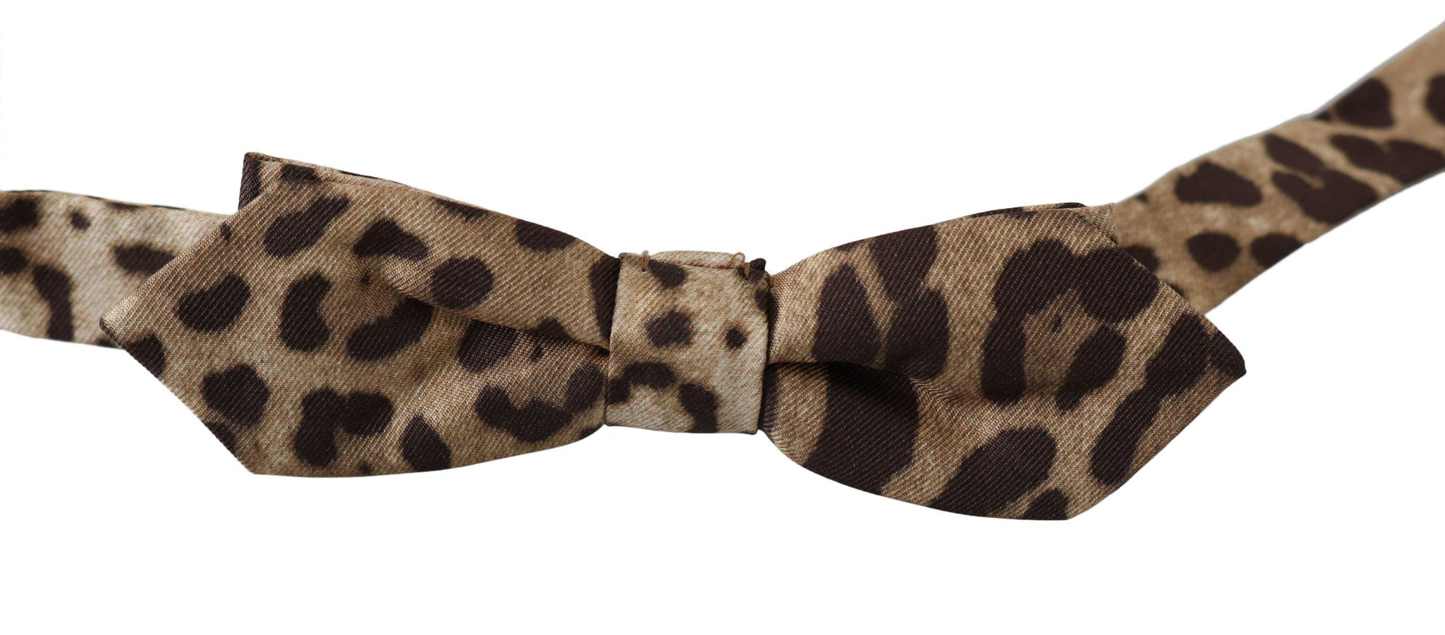 Brown Leopard Silk Adjustable Neck Papillon Men Bow Tie