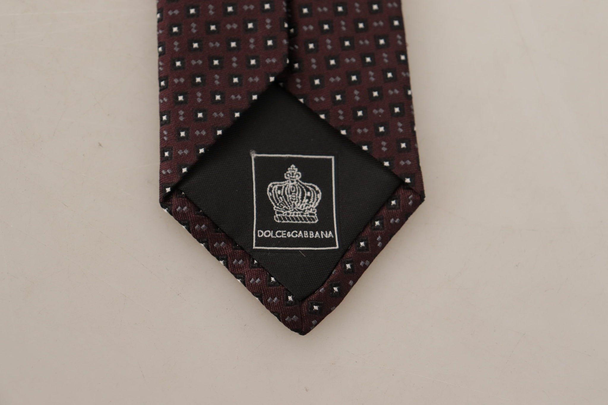 Black Square Geometric pattern Necktie Accessory