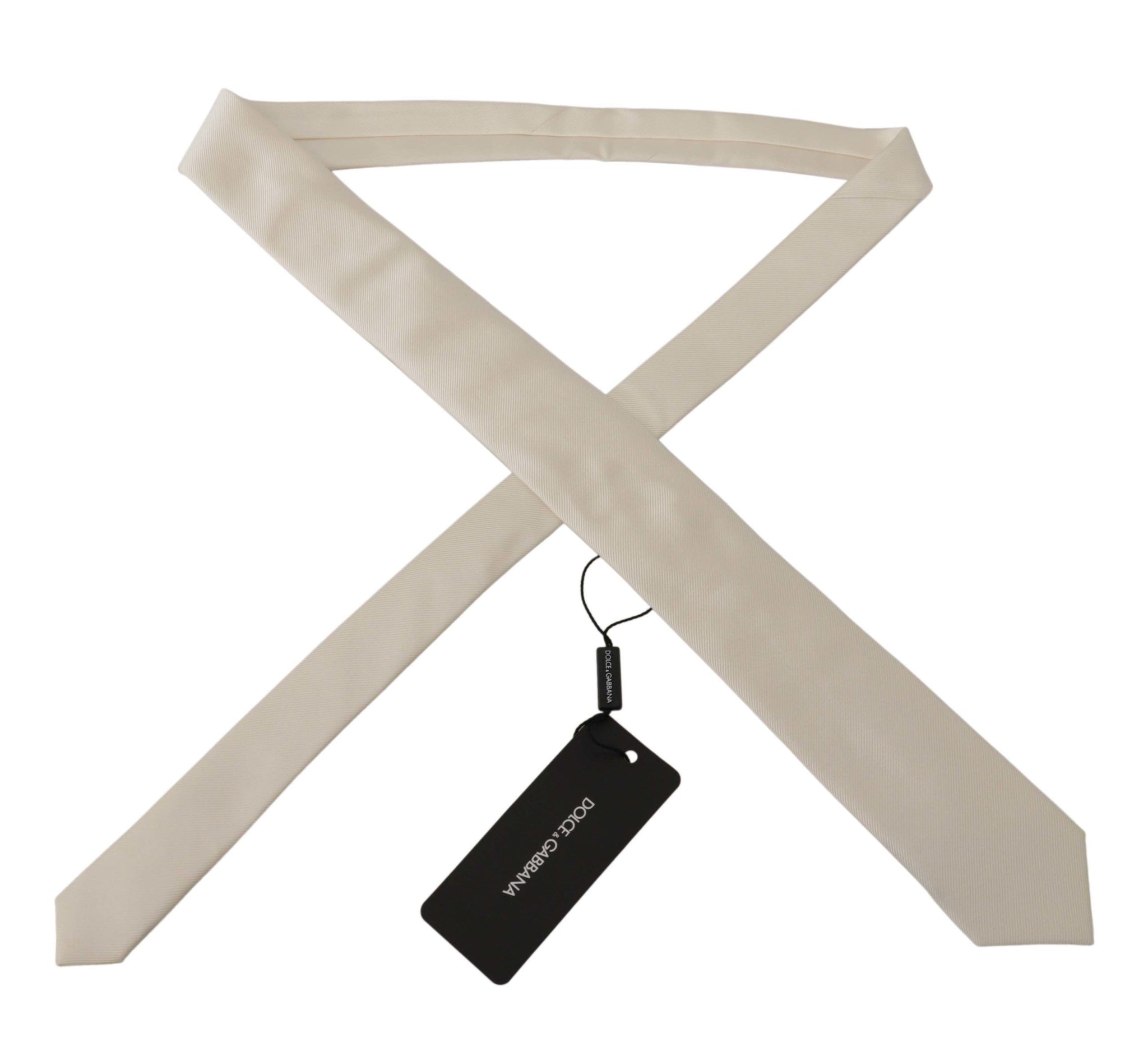 Off-White 100% Silk Slim Adjustable  Accessory Necktie