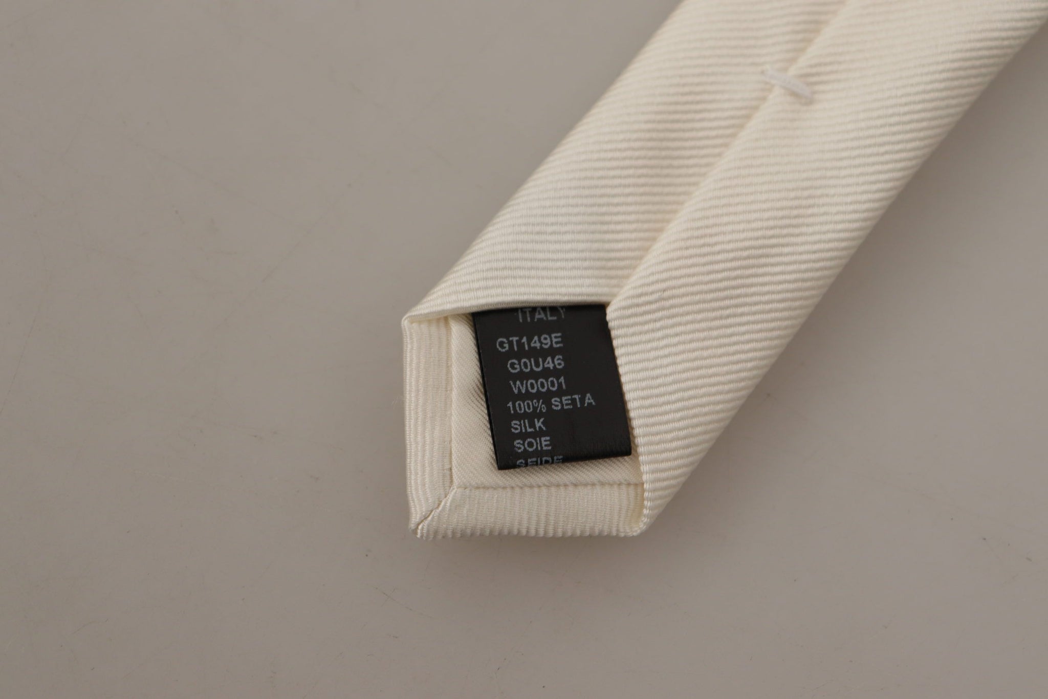 Off-White 100% Silk Slim Adjustable  Accessory Necktie