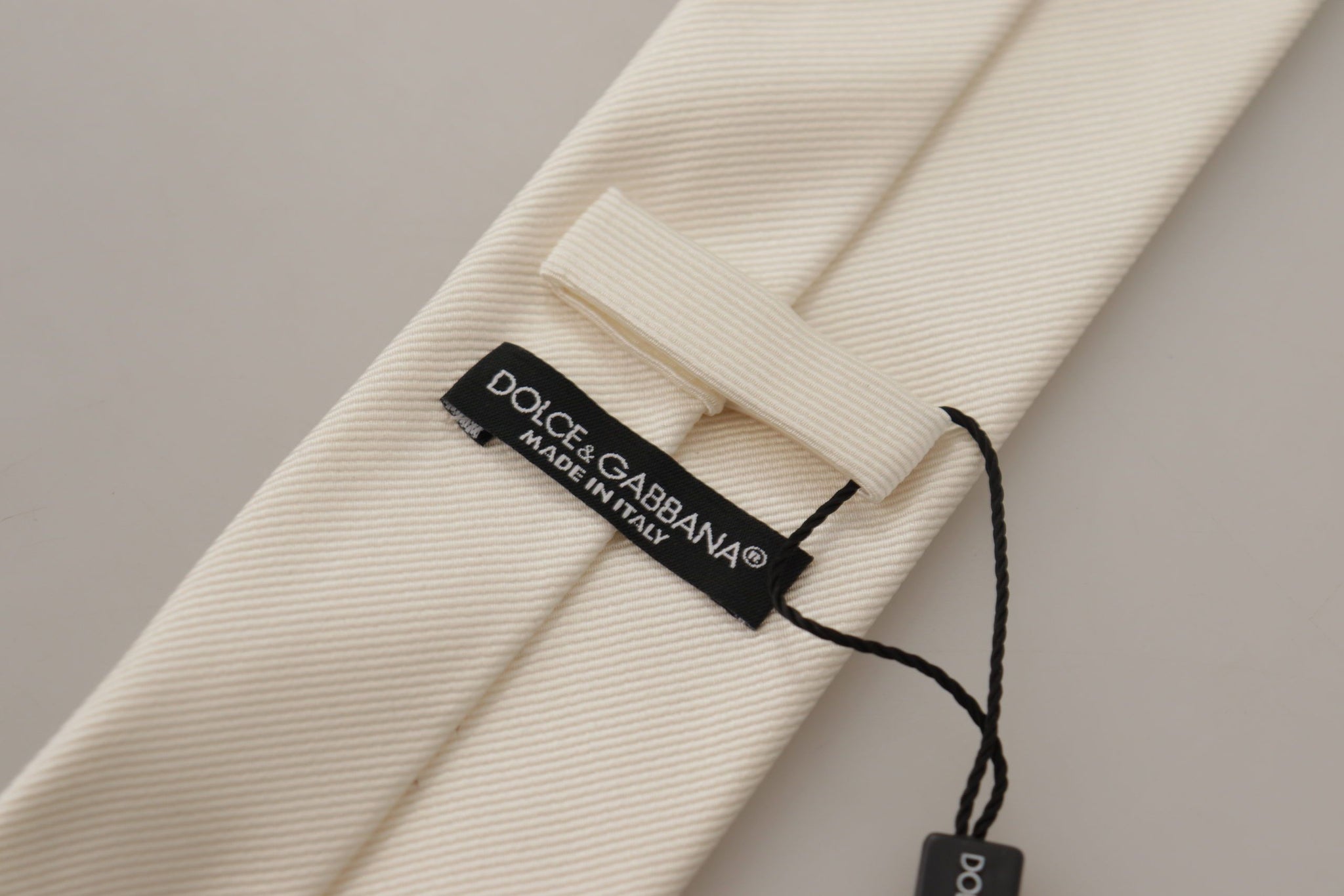 Off-White 100% Silk Slim Adjustable  Accessory Necktie