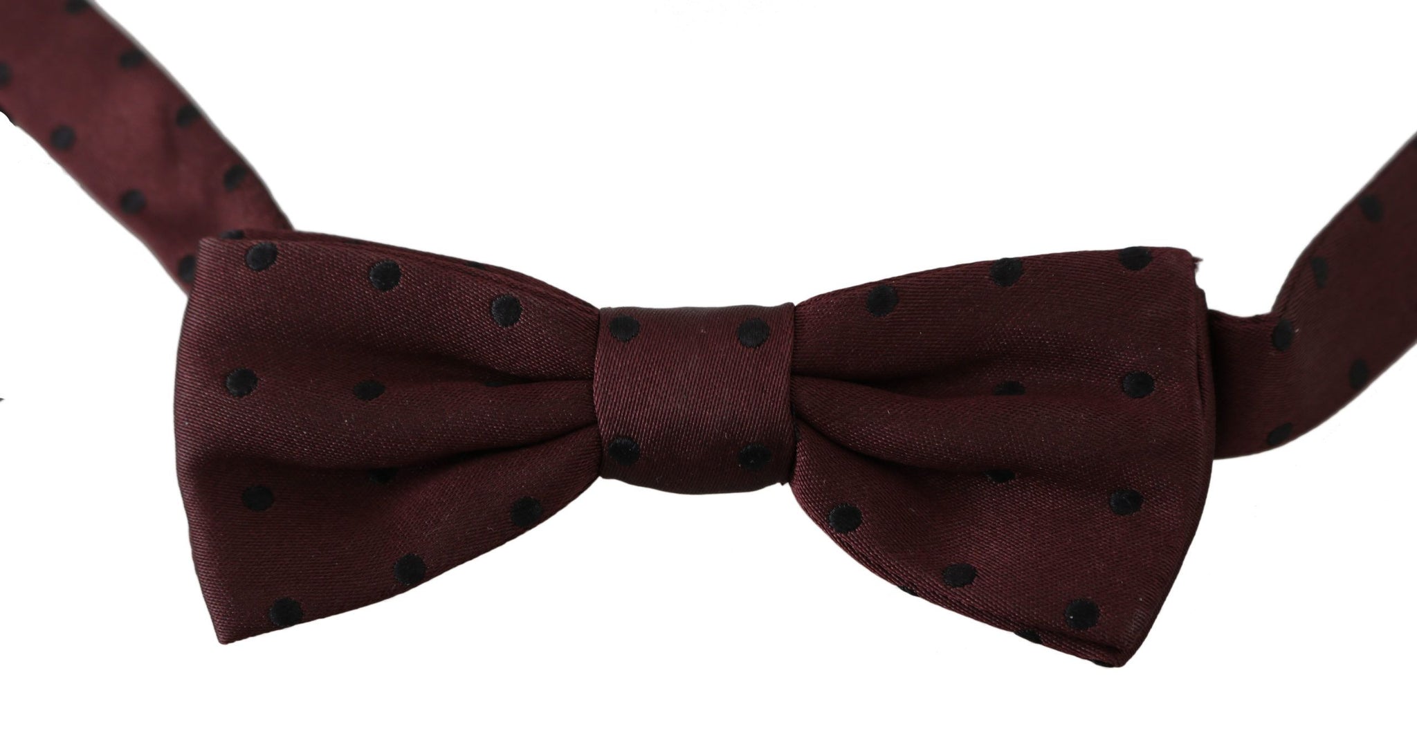 Purple Dotted Silk Adjustable Neck Papillon Bow Tie