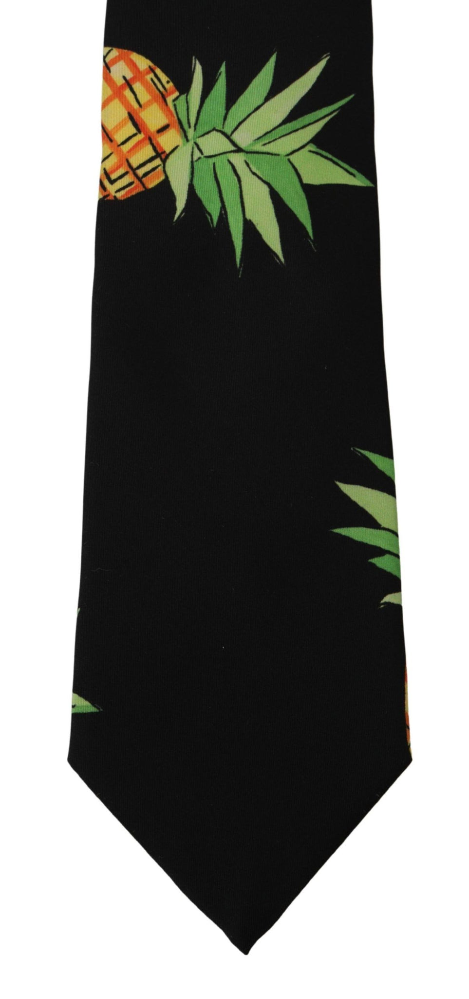 Black Pineapple Print Necktie Accessory Tie