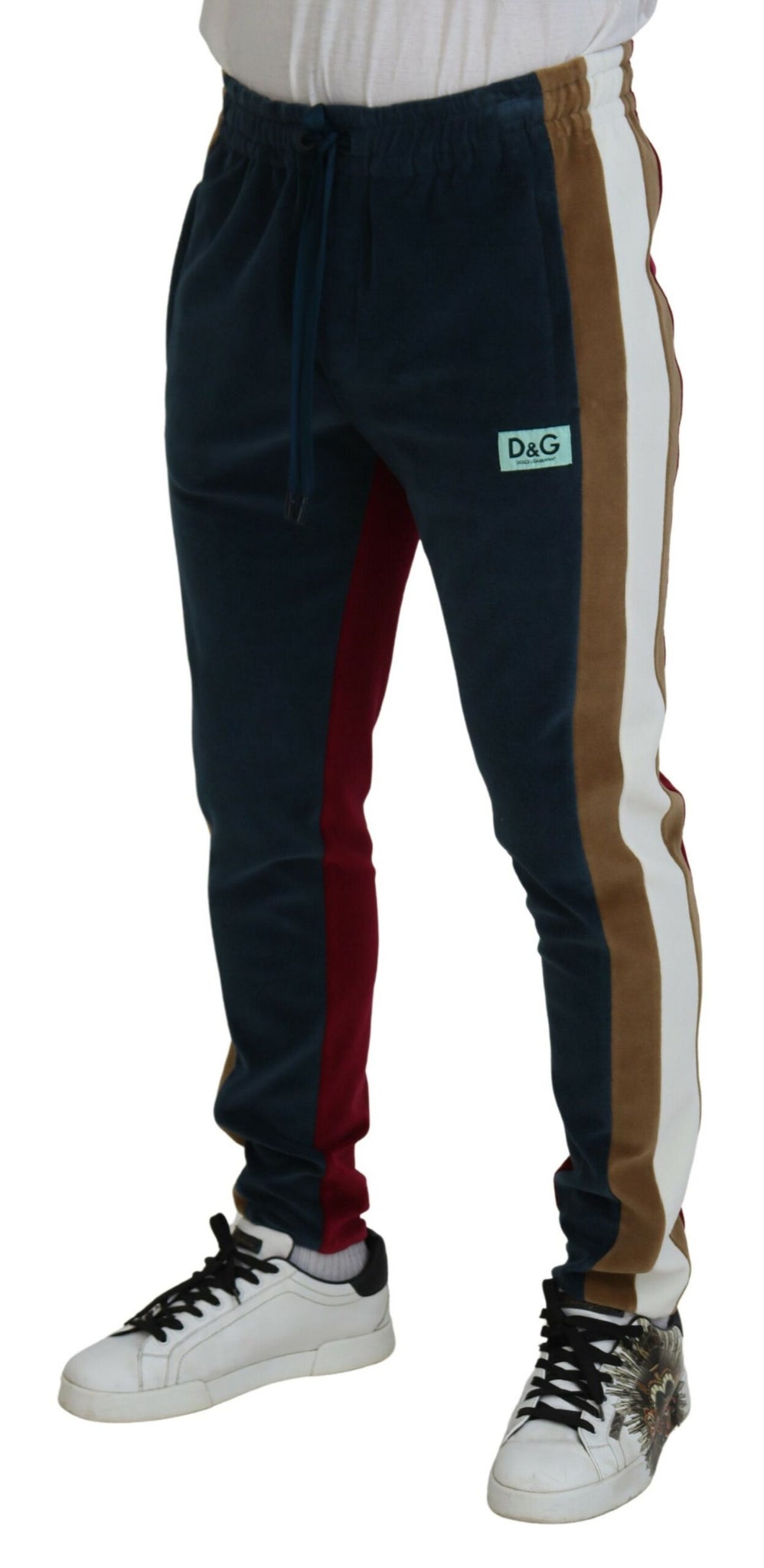 Dolce & Gabbana Multicolor Cotton Men Jogger Sweatpants Pants