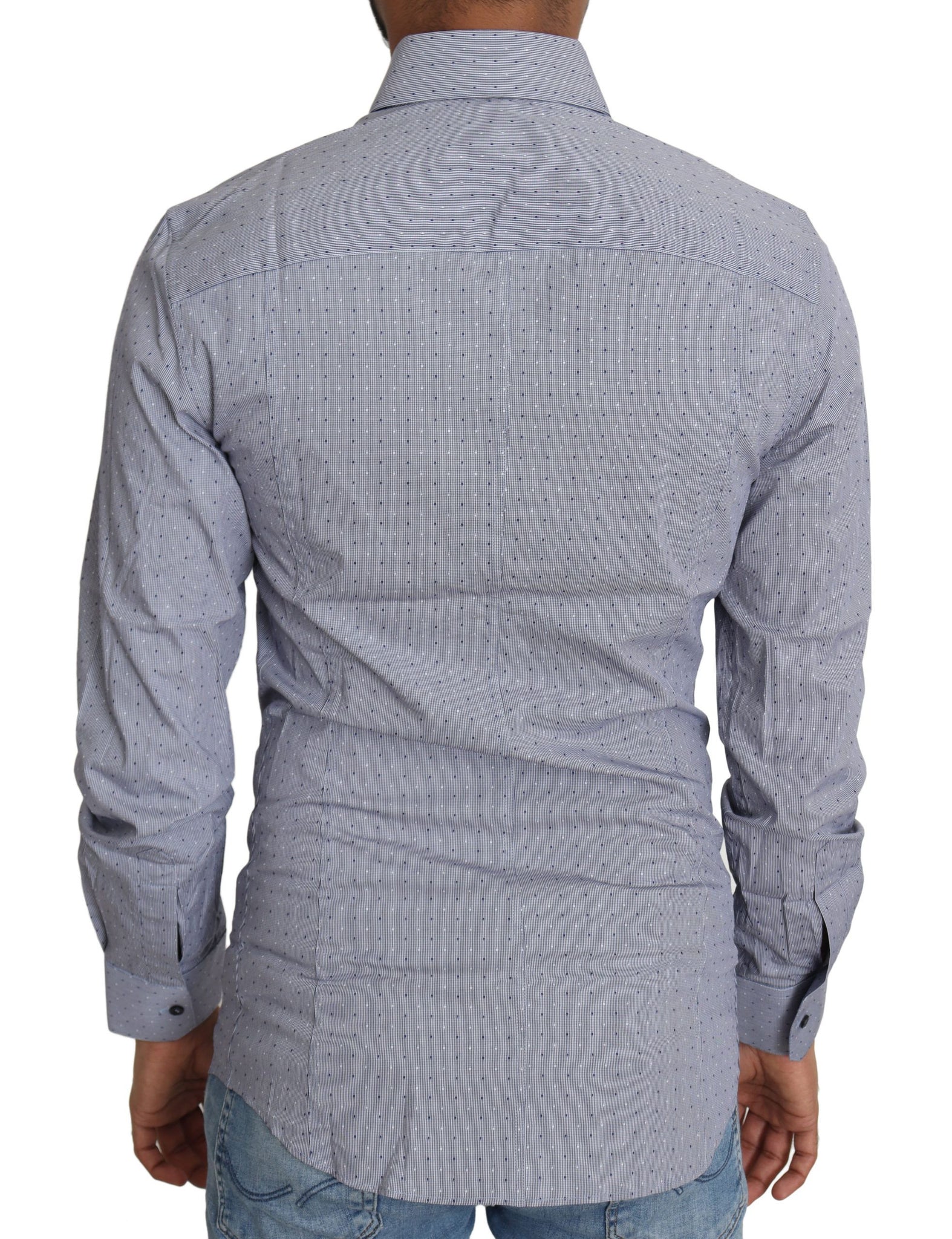 Gray Dotted Semi Fitted Formal SICILIA Shirt