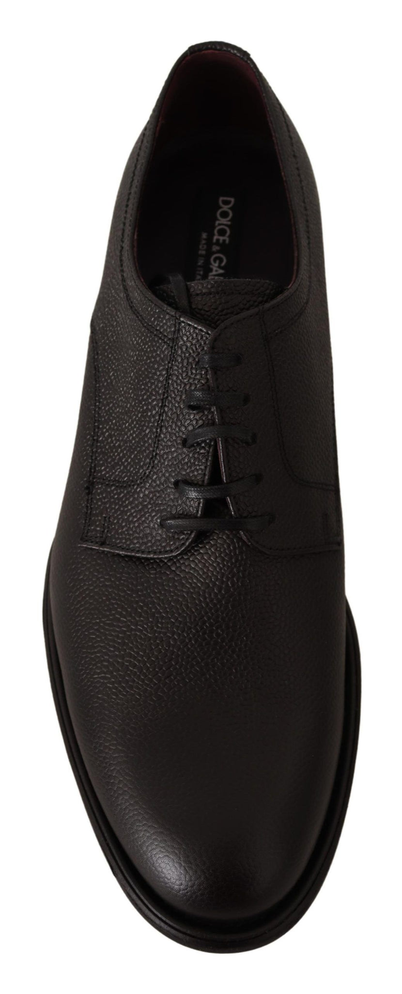 Black Leather Lace Up Mens Formal Derby Shoes